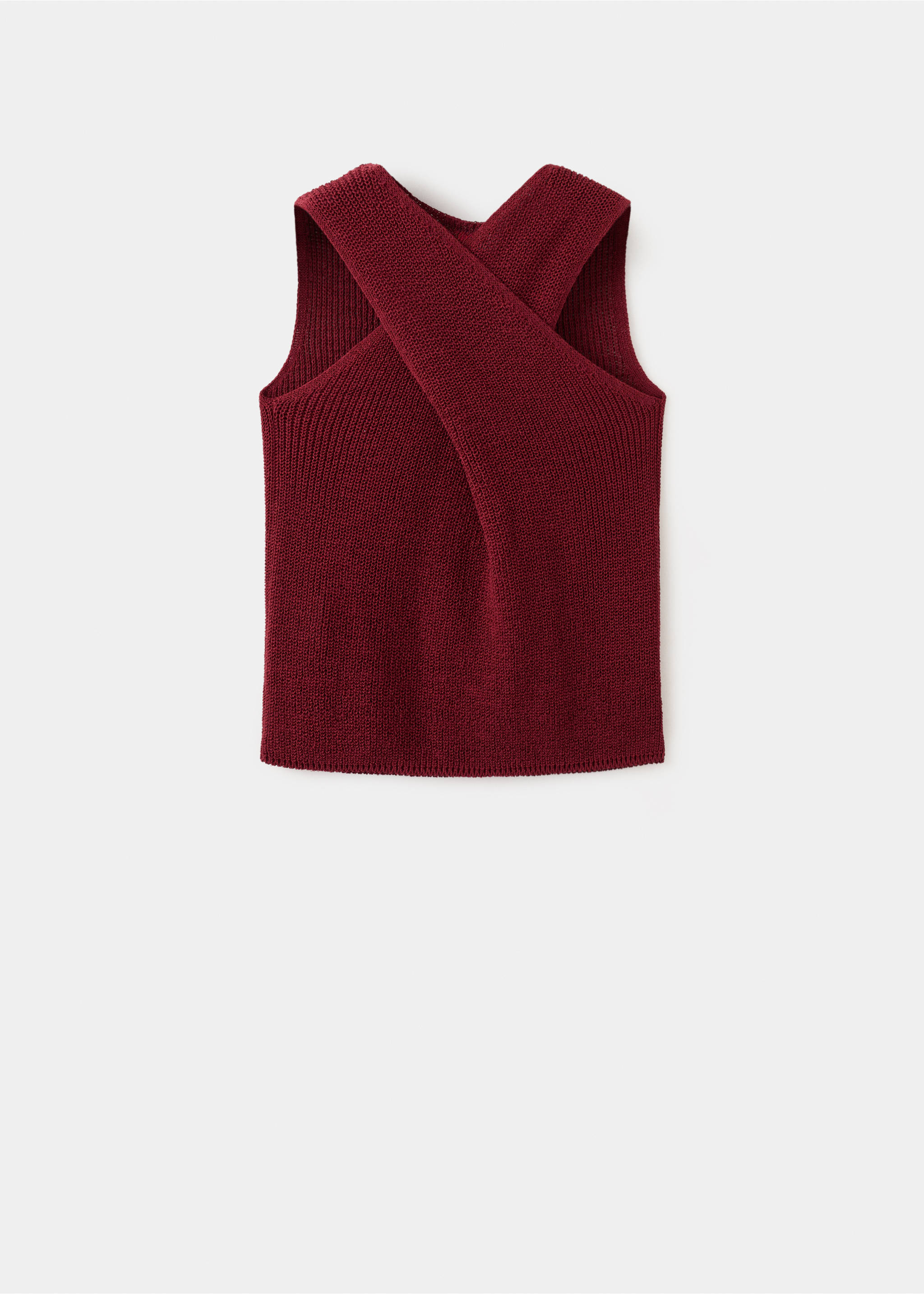 Knitted wrap top - Article without model, Maroon. Ref: 27017172-00.