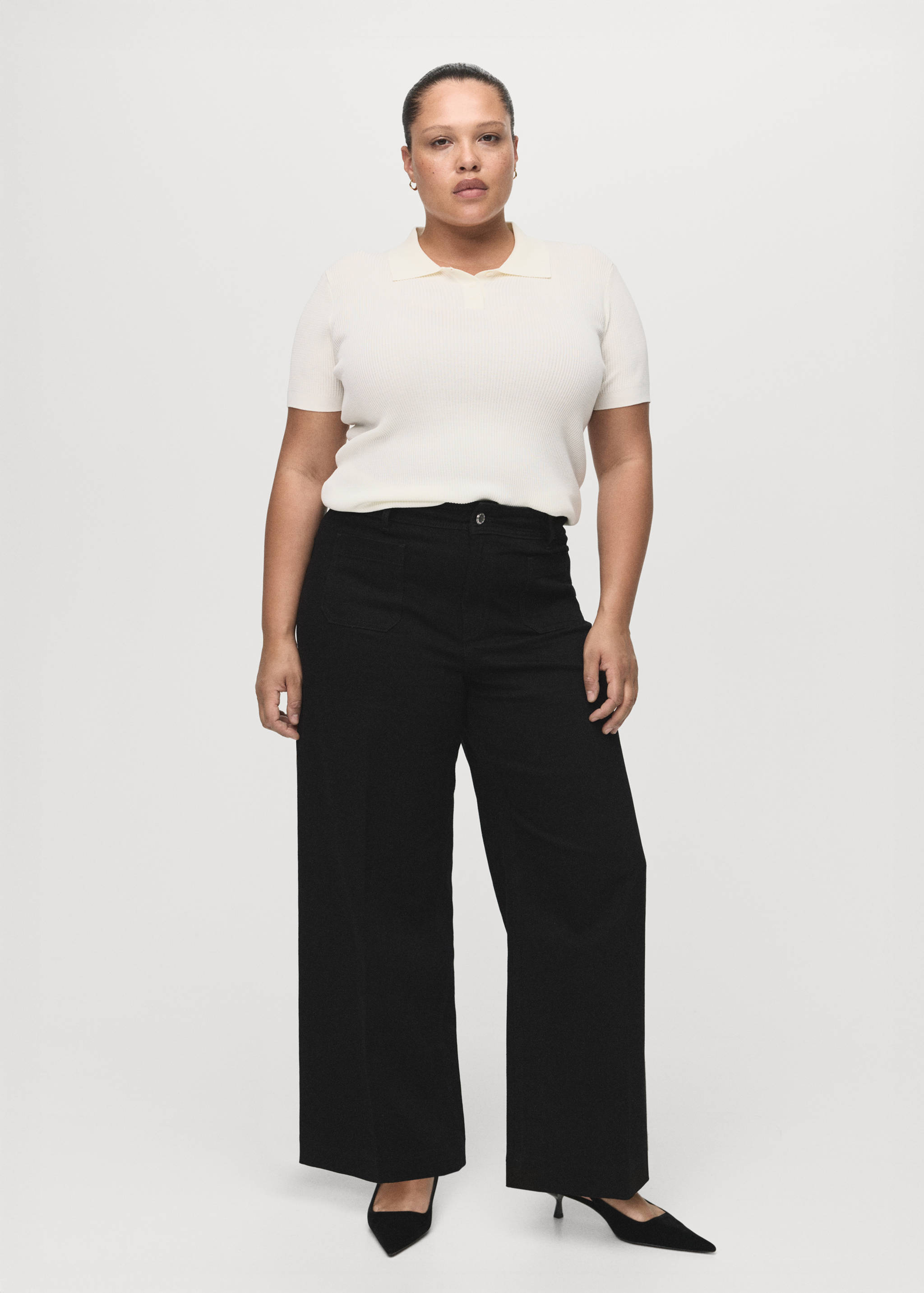 Wide leg jeans with pockets - Details of the article 6
