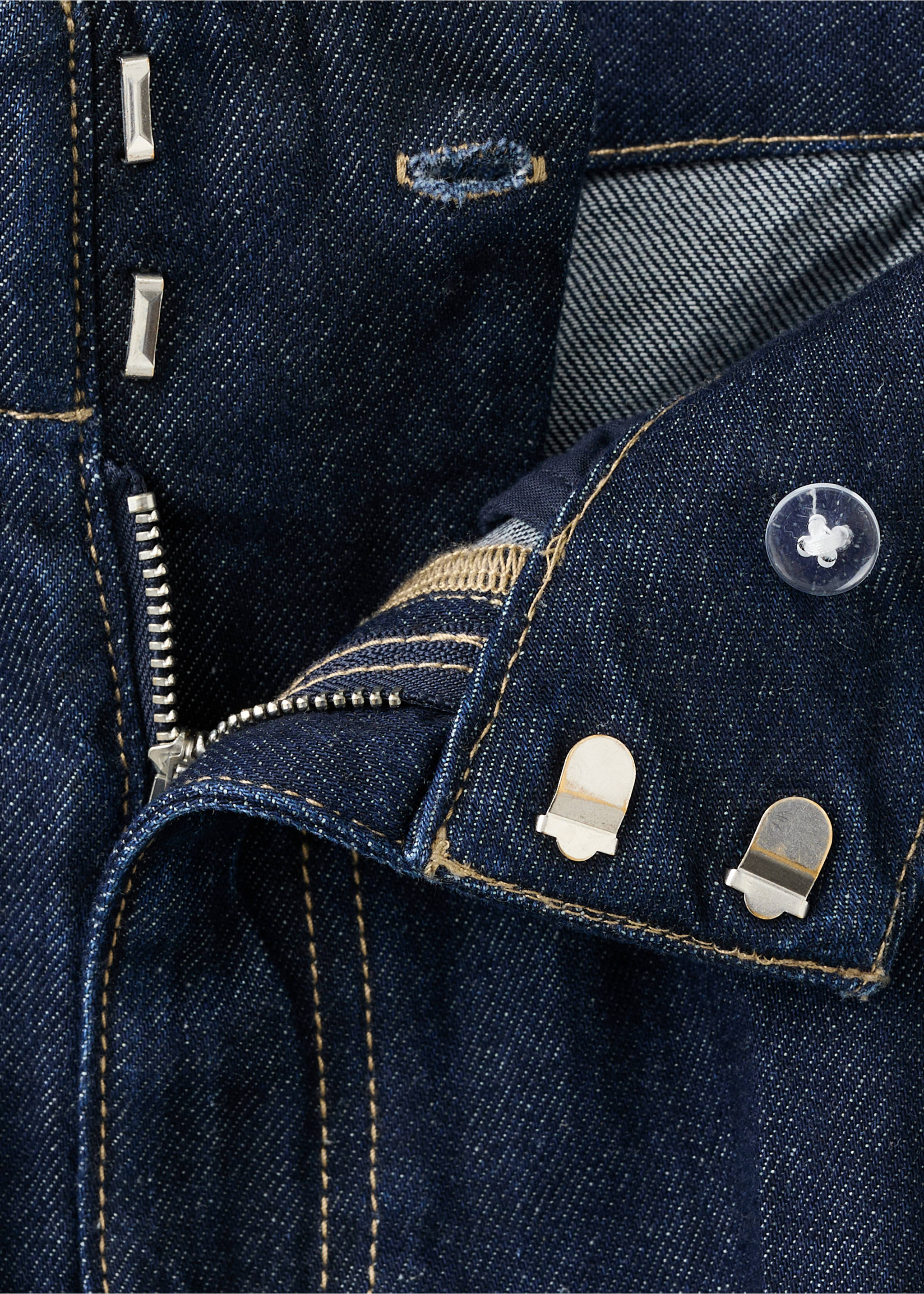 Wide leg mid-rise jeans - Details of the article 8, Open Blue. Ref: 27024083-00.