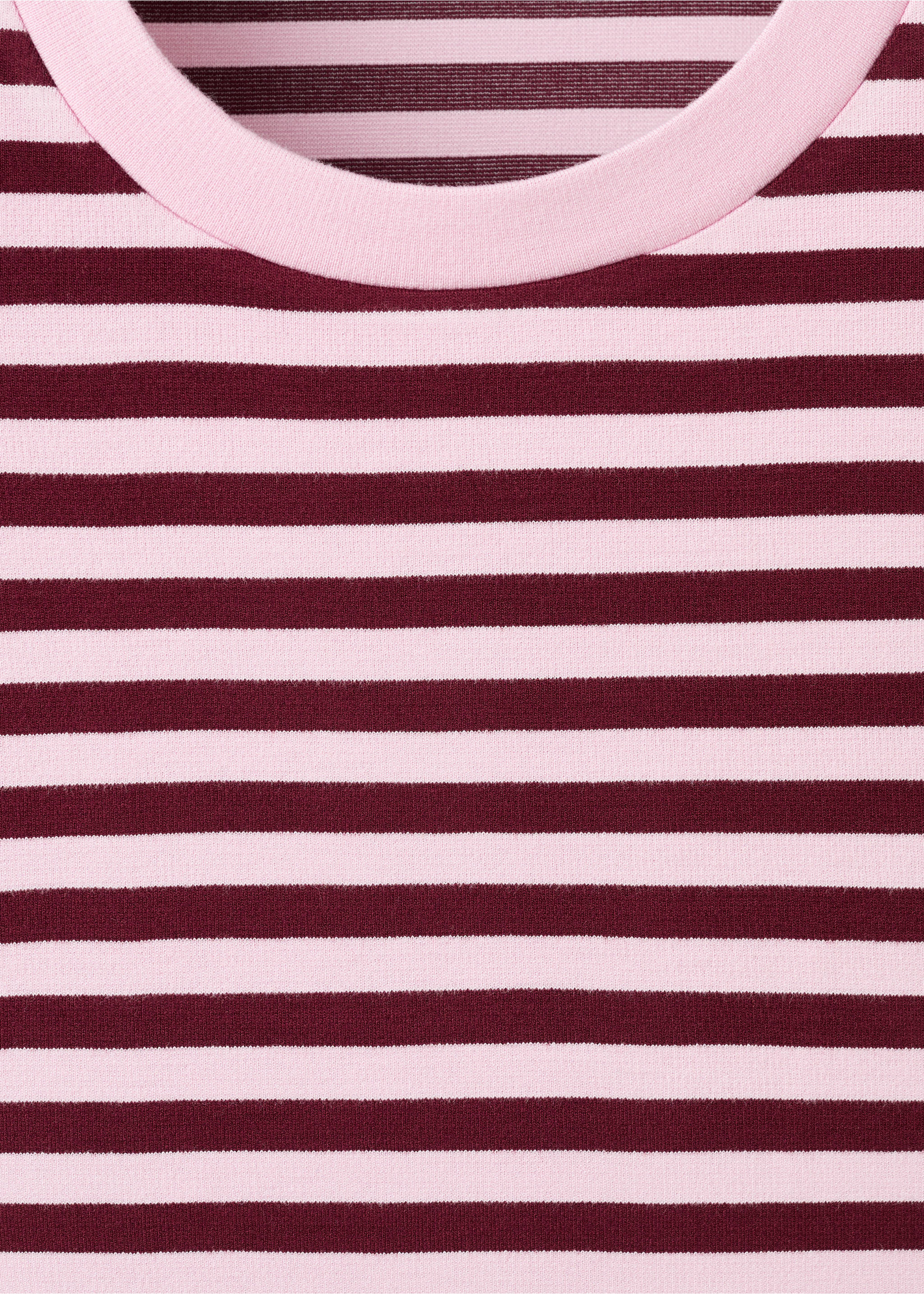 Kurzärmliges Streifen-T-Shirt - Detail des Artikels 8, Pastellrosa. Ref: 27024088-00.