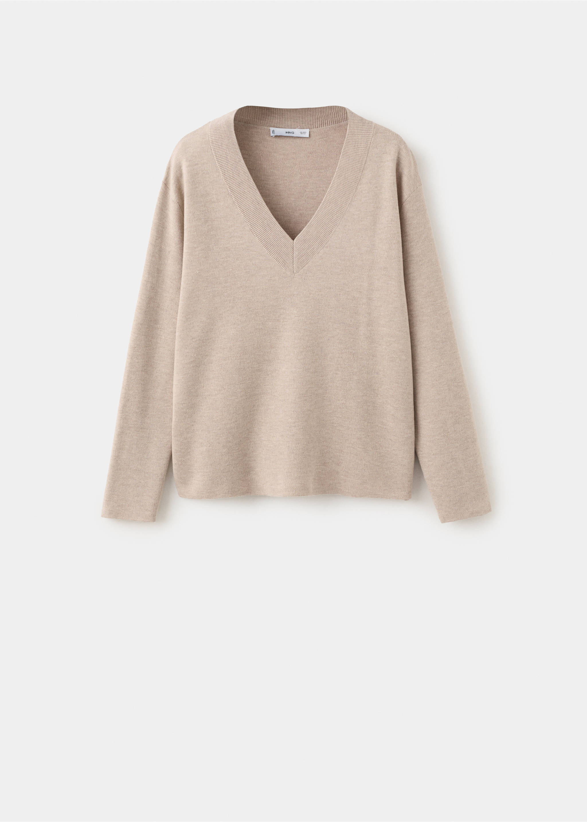 Jersei punt coll punta - Article sense model, Gris clar/pastel. Ref: 27024090-00.