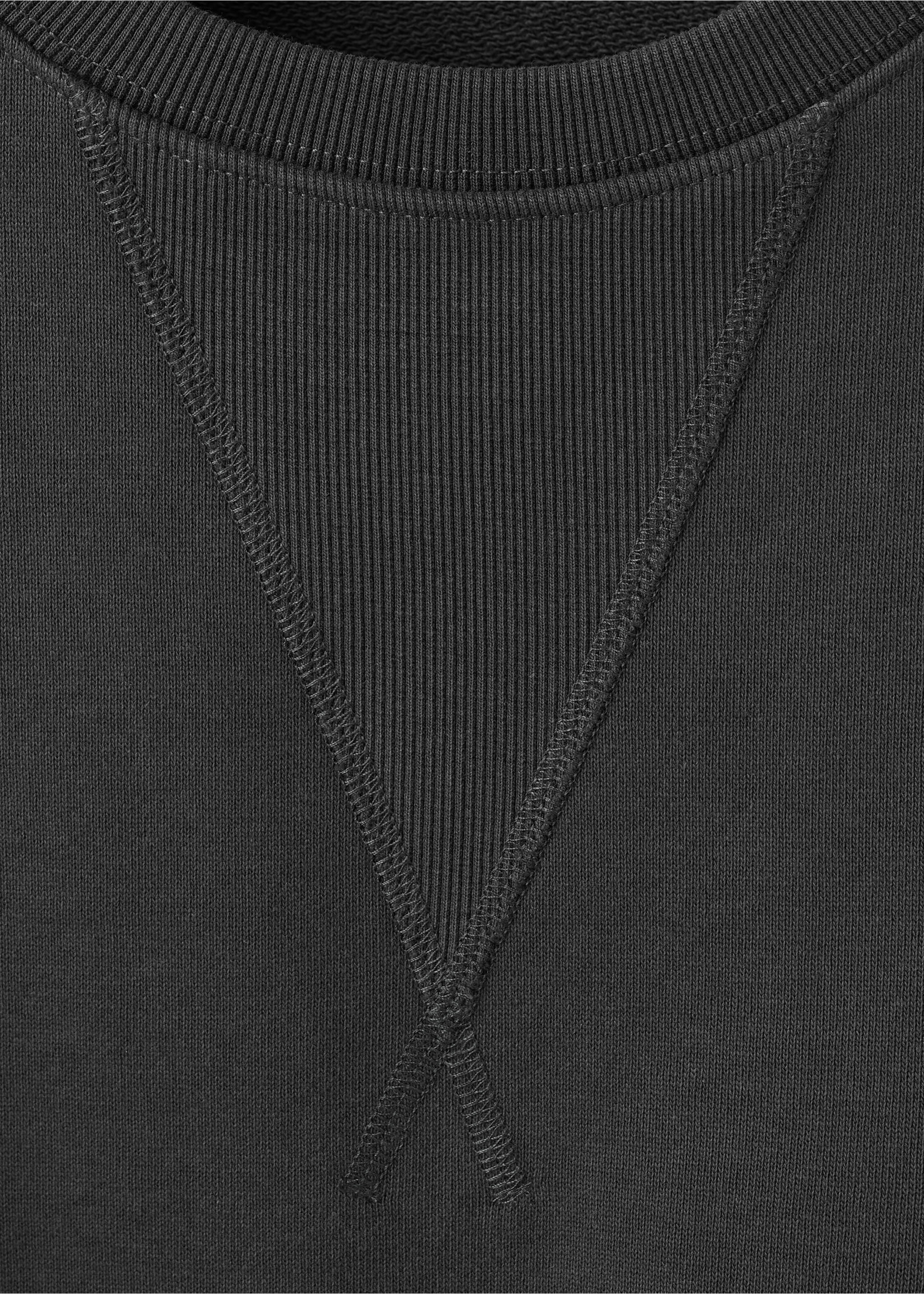 Dessuadora crop cotó - Detall de l'article 8, Gris antracita. Ref: 27024418-00.
