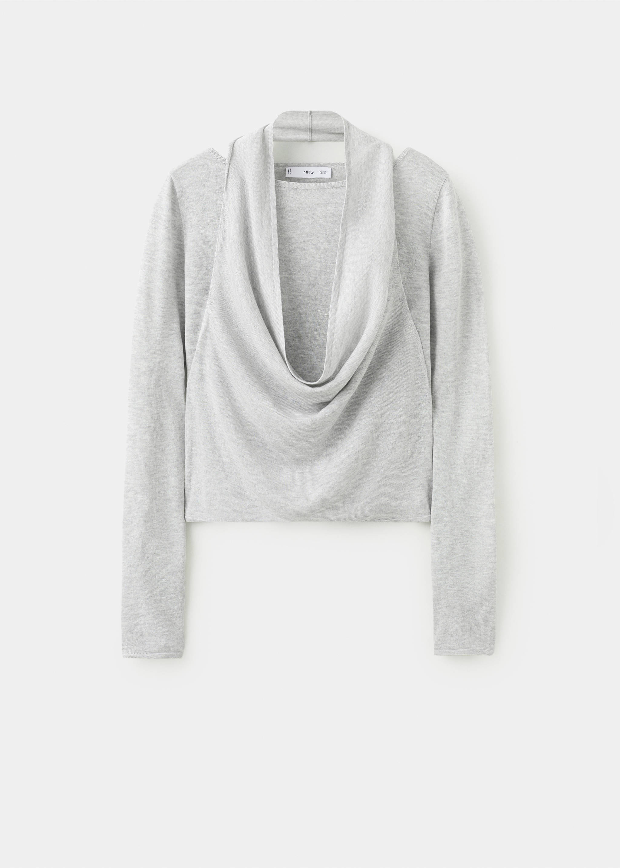 Combined-design sweater - Article without model, Medium Heather Grey. Ref: 27025840-00.