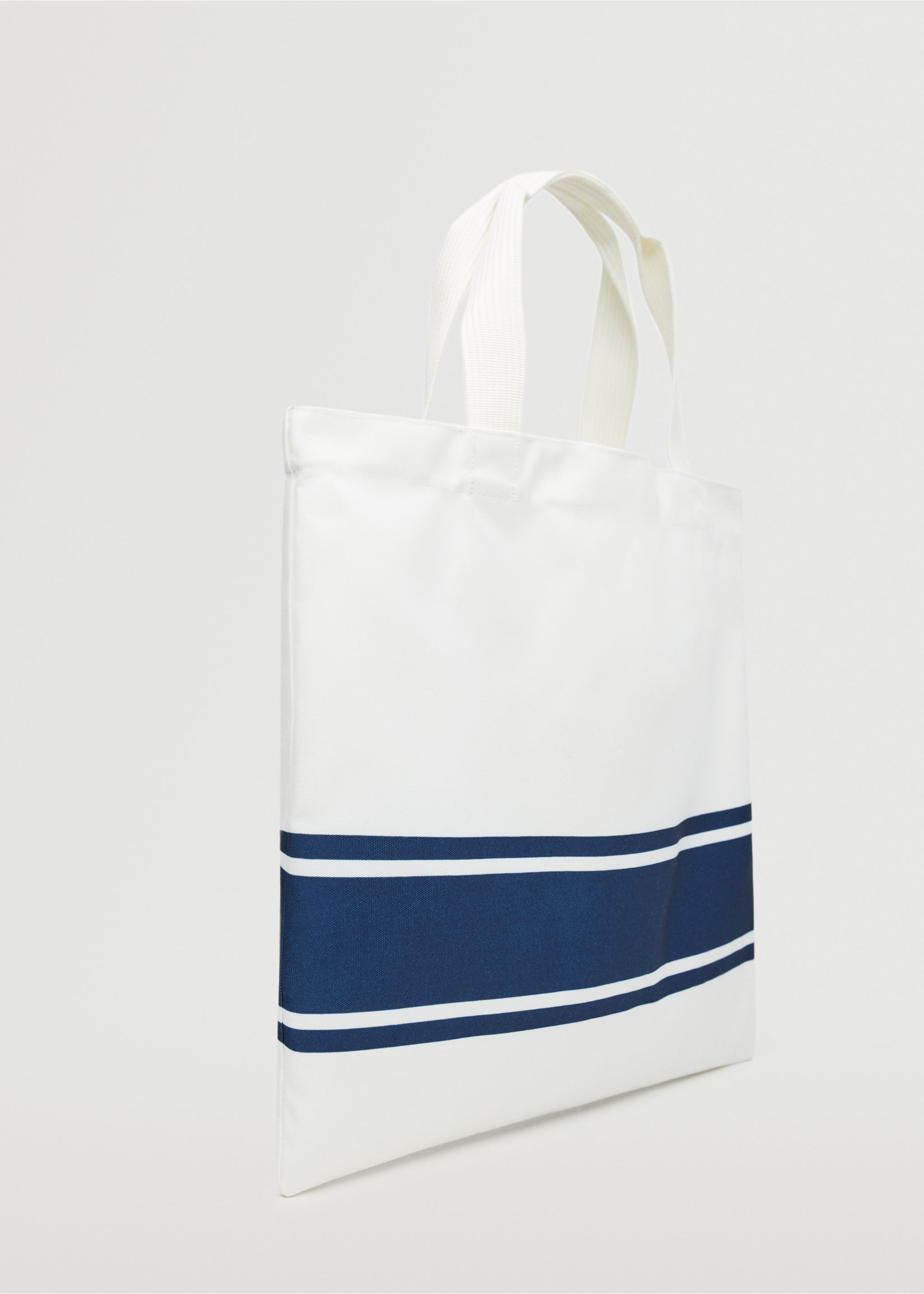 Striped shopper bag - Medium plane