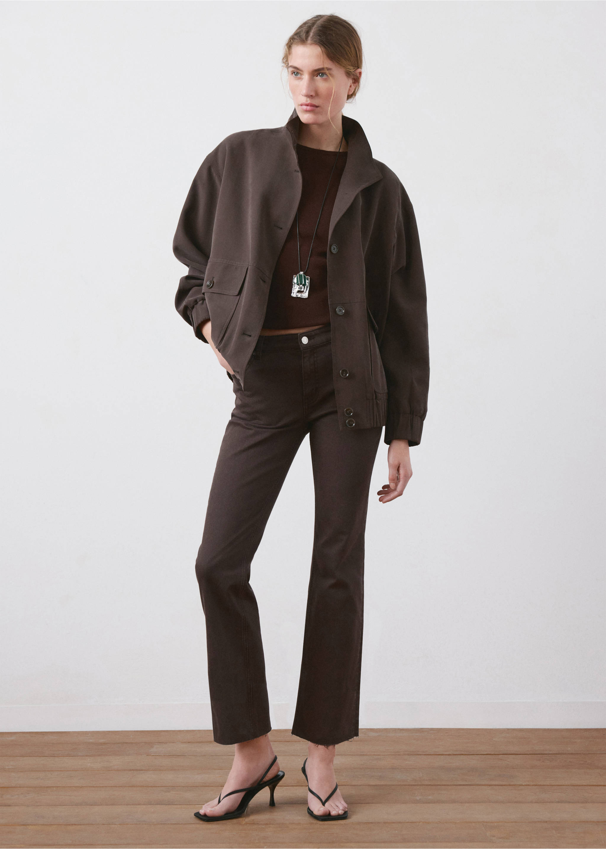 Texans Sienna flare crop - Pla general, Xocolata. Ref: 27031189-00.