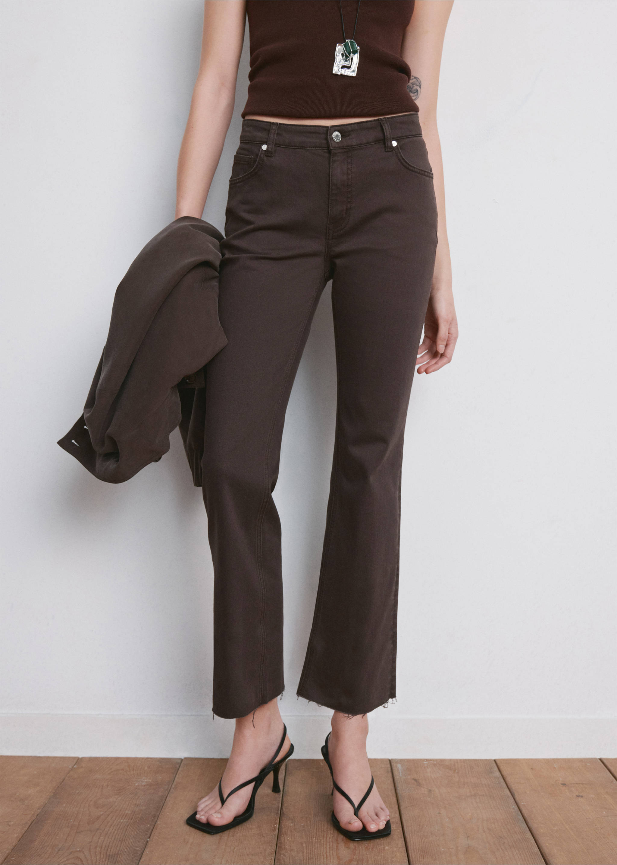 Texans Sienna flare crop - Pla mig, Xocolata. Ref: 27031189-00.