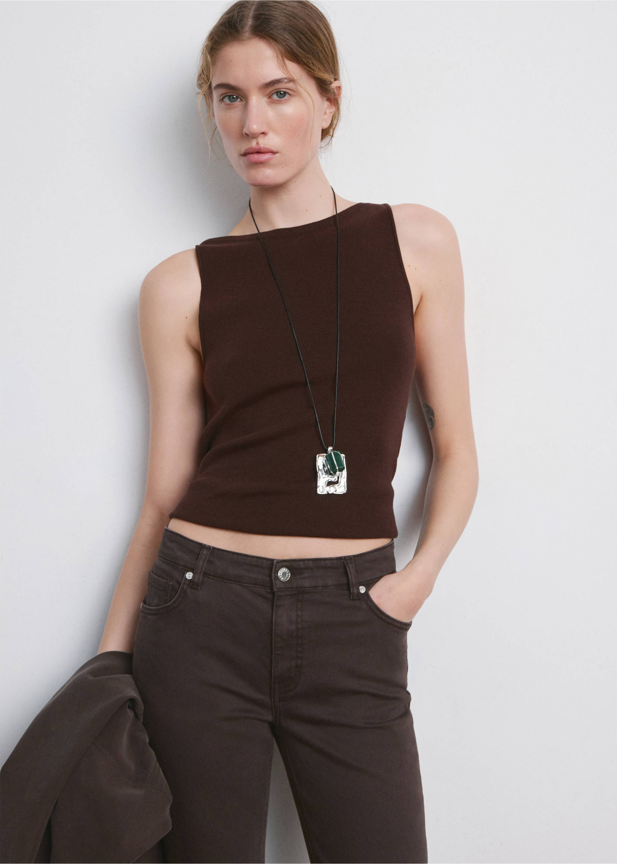 Texans Sienna flare crop - Detall de l'article 1, Xocolata. Ref: 27031189-00.