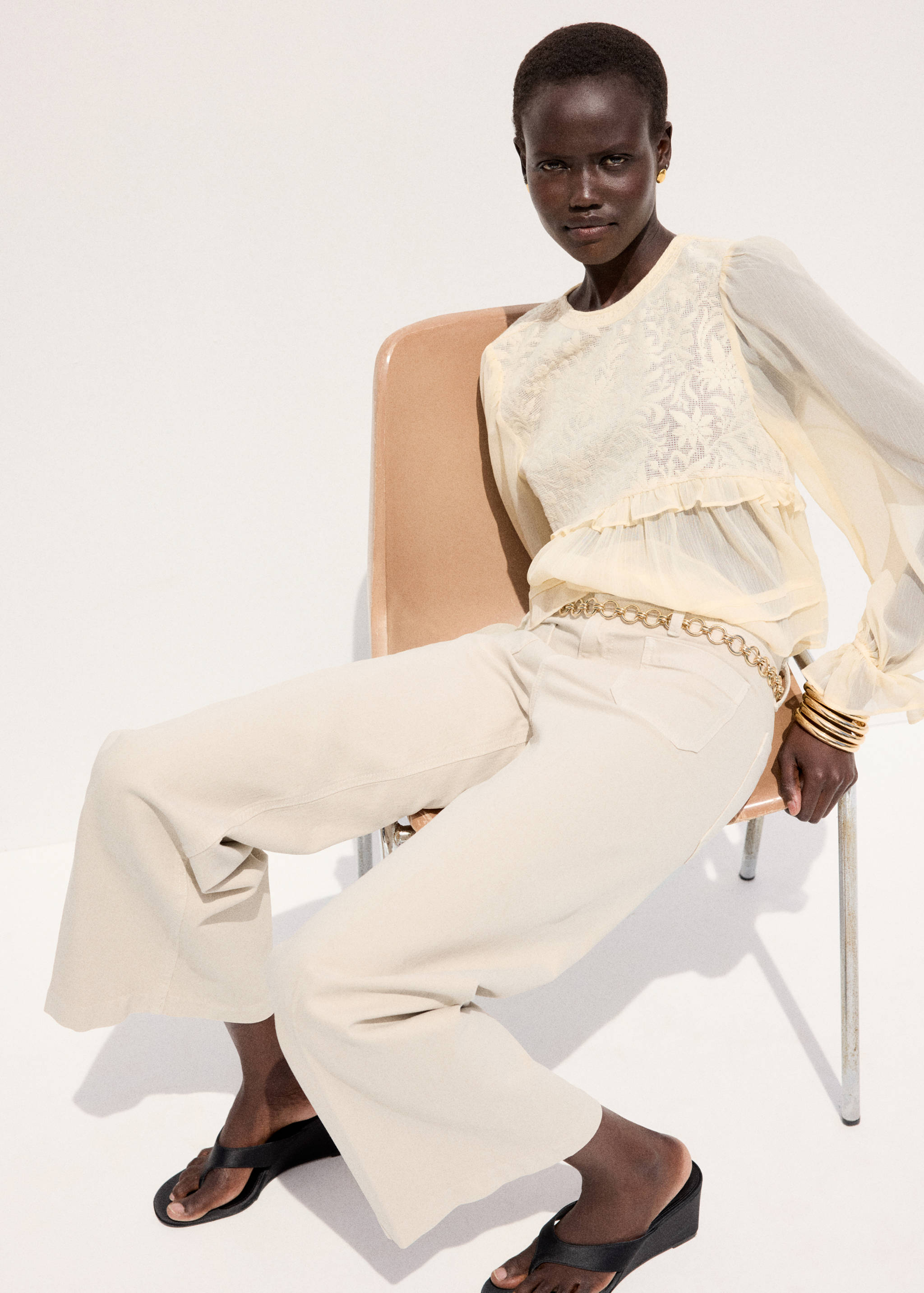 Wide leg jeans with pockets - Details of the article 3