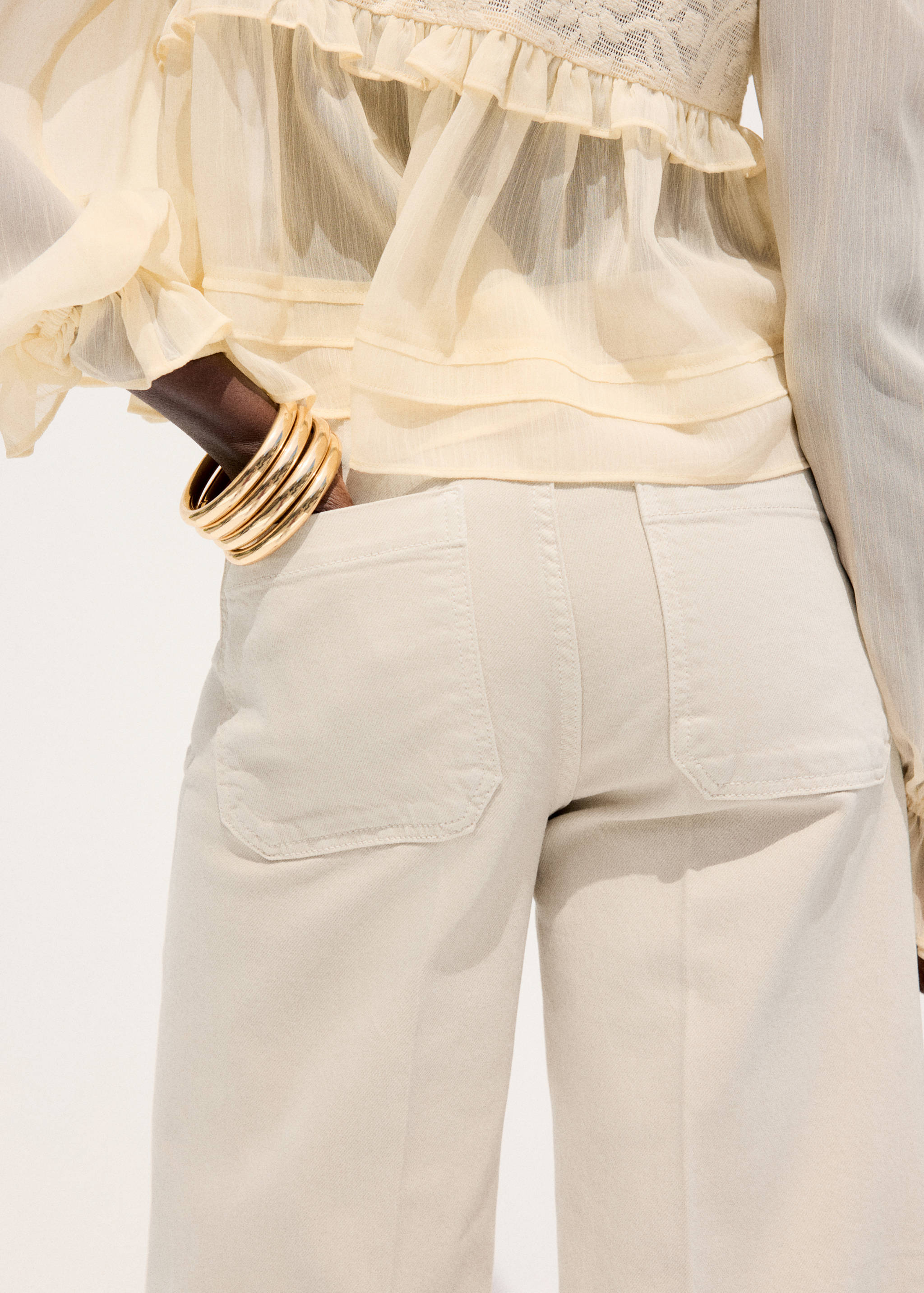 Wide leg jeans with pockets - Details of the article 2