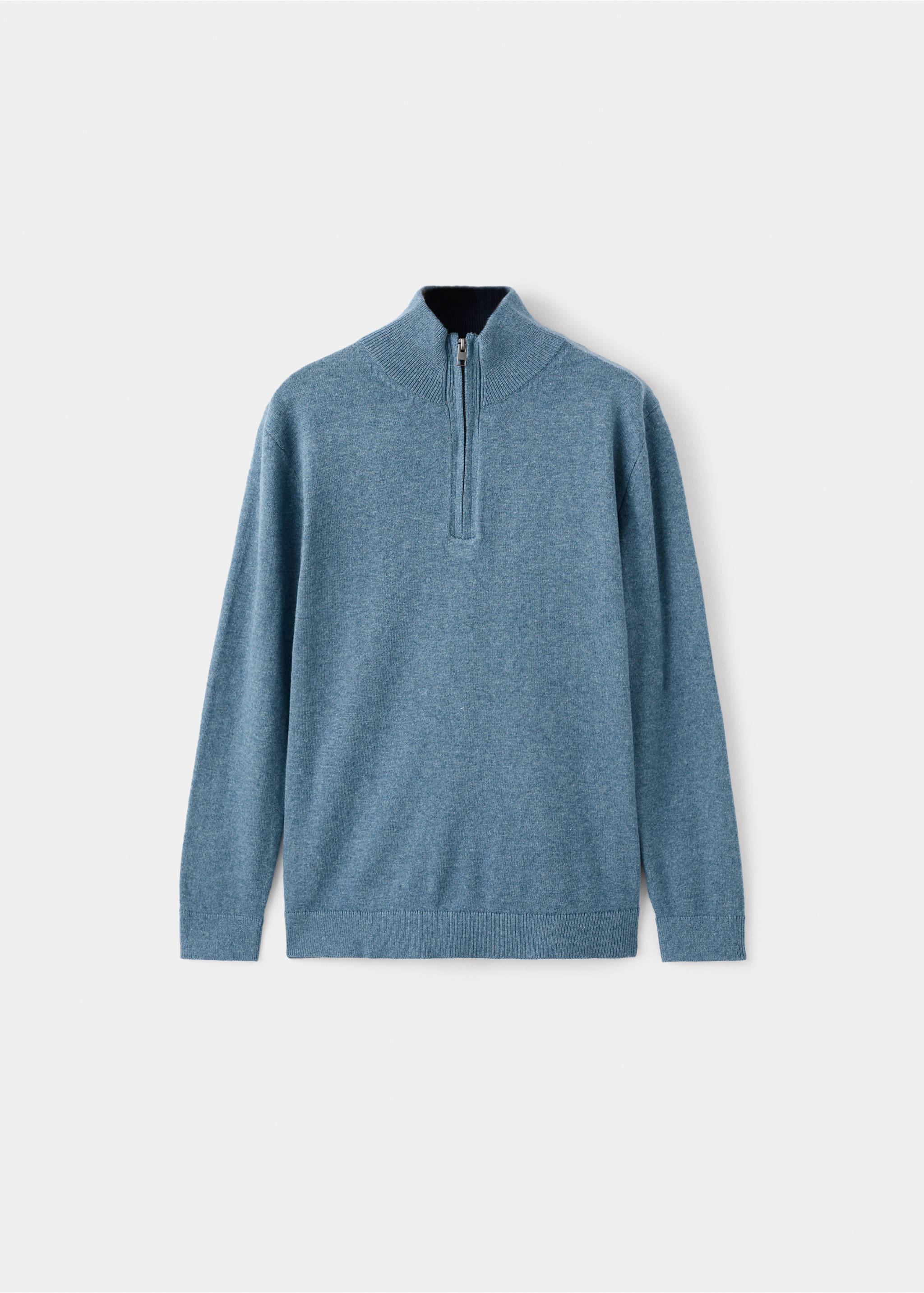 Pullover mit Zip-Kragen - Artikel ohne Model, Blau. Ref: 27031259-00.