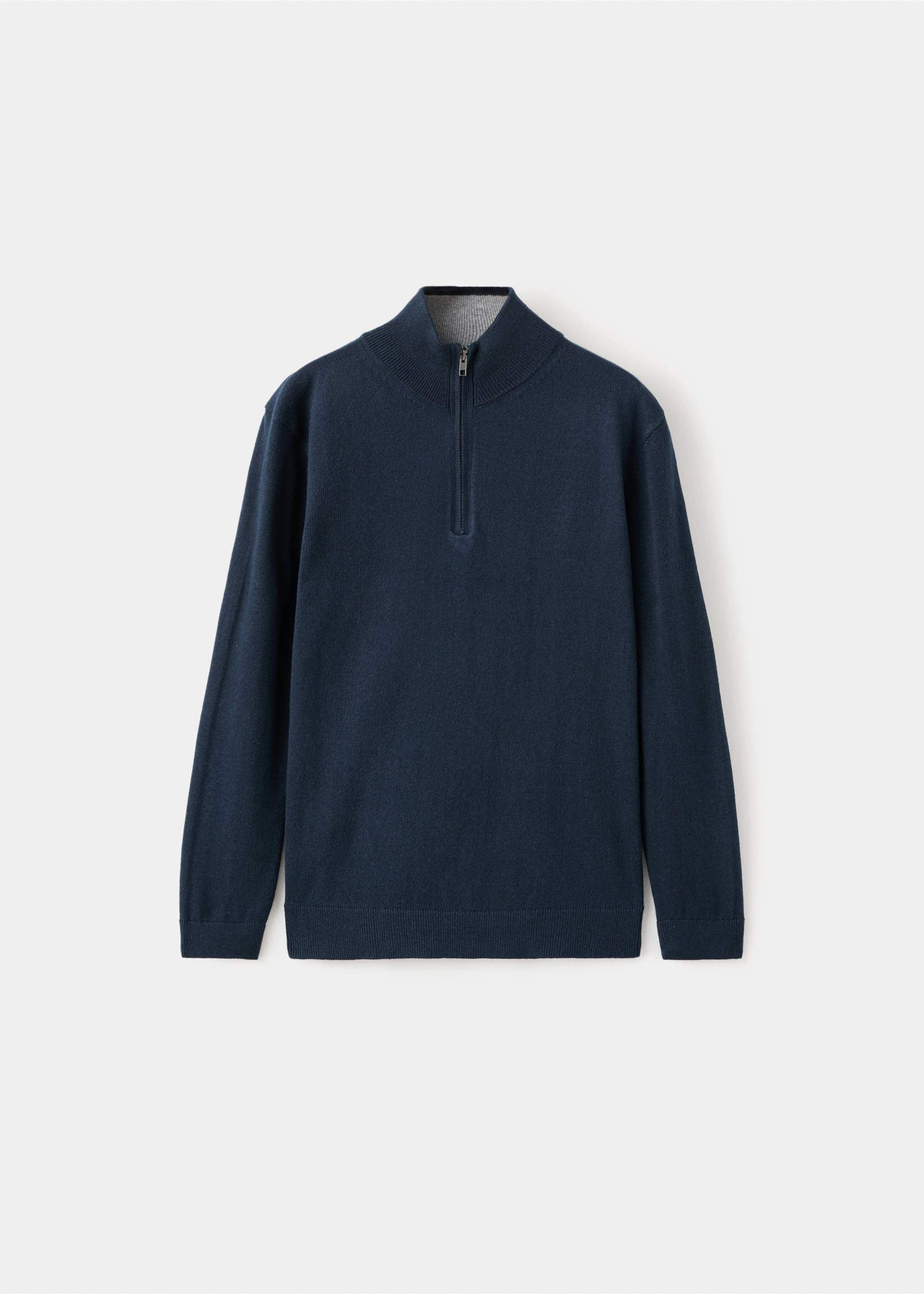 Pullover mit Zip-Kragen - Artikel ohne Model, Marineblau. Ref: 27031259-00.