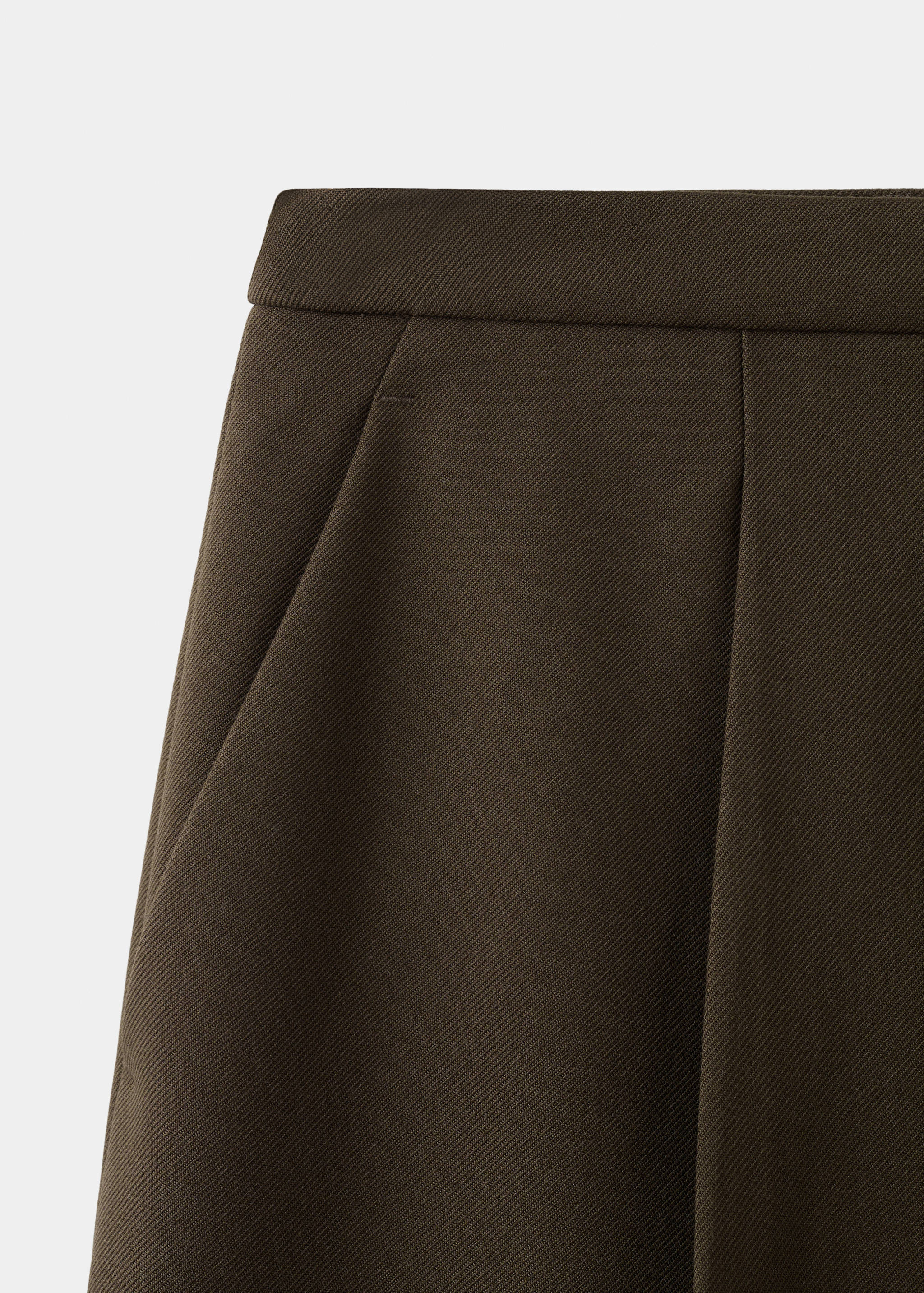 Wide leg mid-rise pleated trousers - Details of the article 0