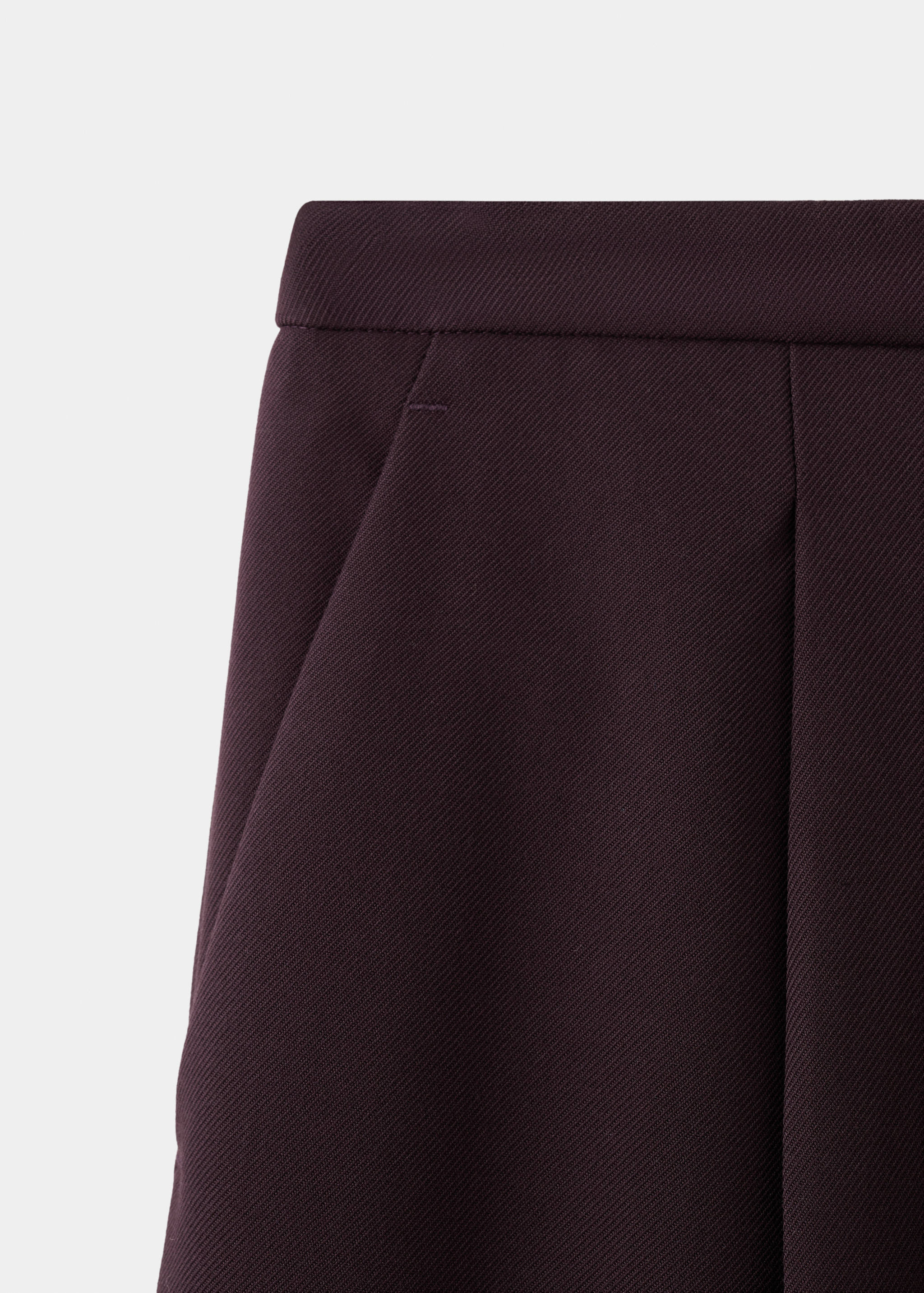 Wide leg mid-rise pleated trousers - Details of the article 0