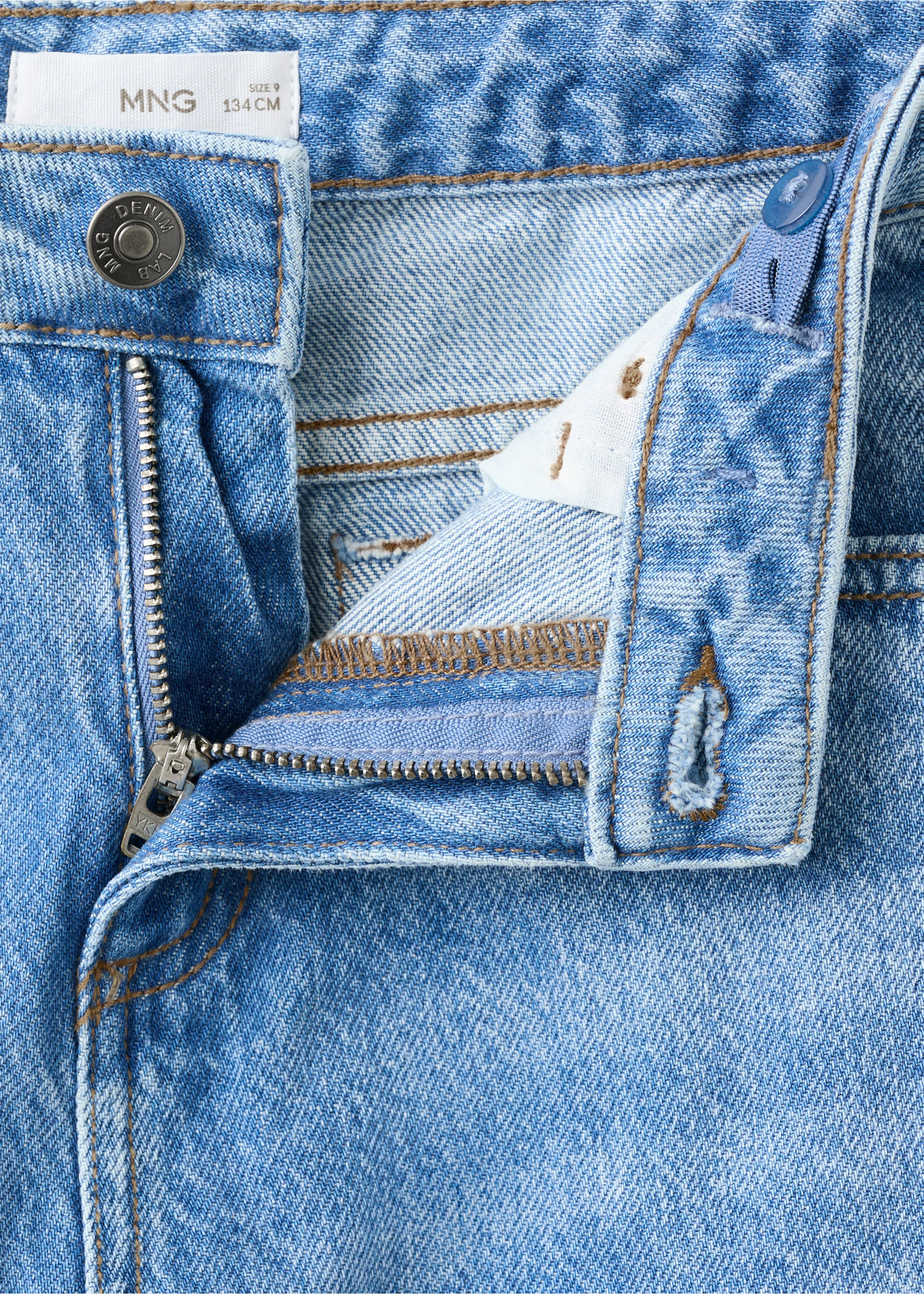 Balloon-Jeans - Detail des Artikels 8, Mittelblau. Ref: 27032889-00.