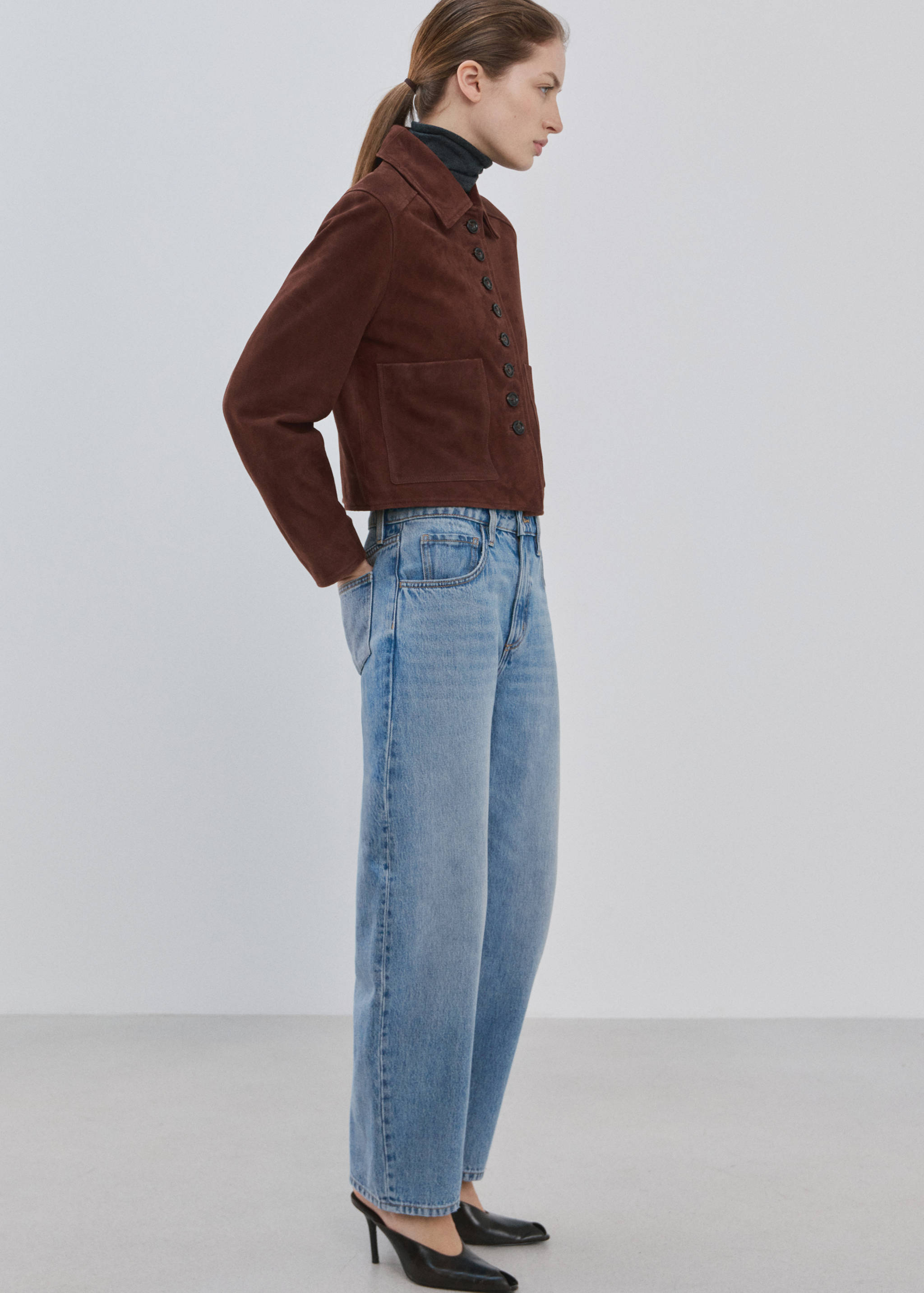 Barrel-Jeans mit hoher Taille - Detail des Artikels 2