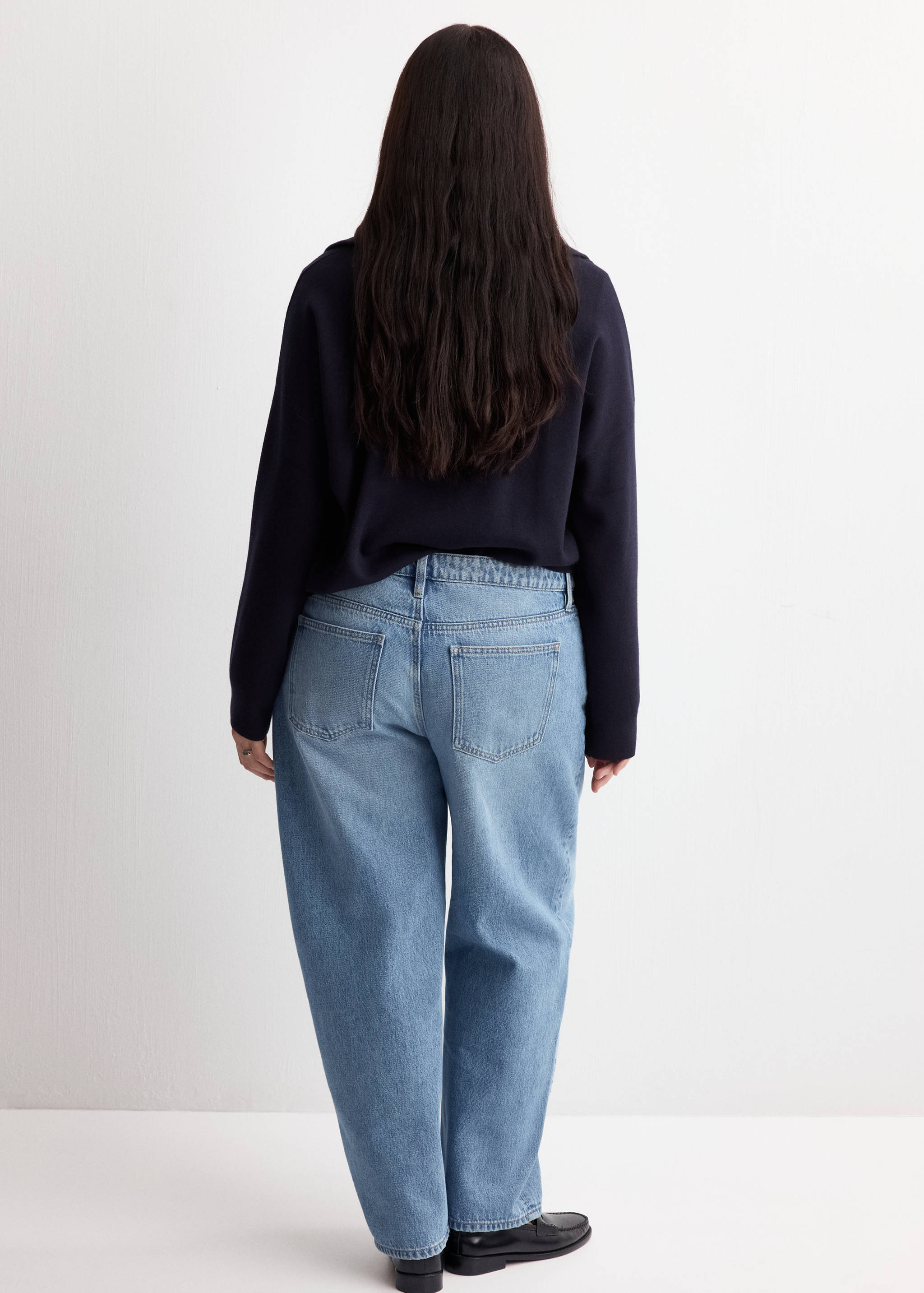 Barrel-Jeans mit hoher Taille - Detail des Artikels 4