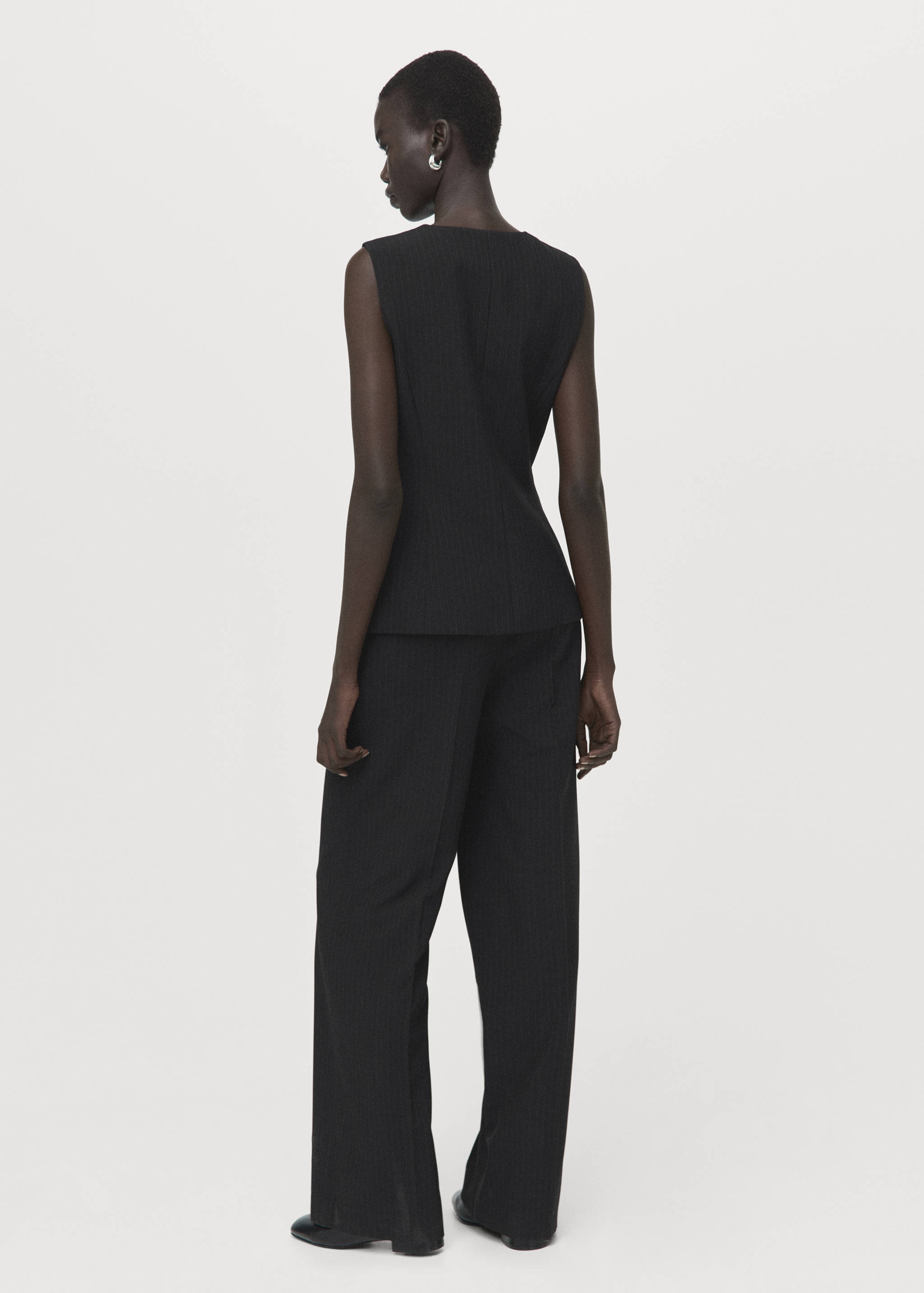 Pinstripe suit-style jumpsuit - Reverse of the article