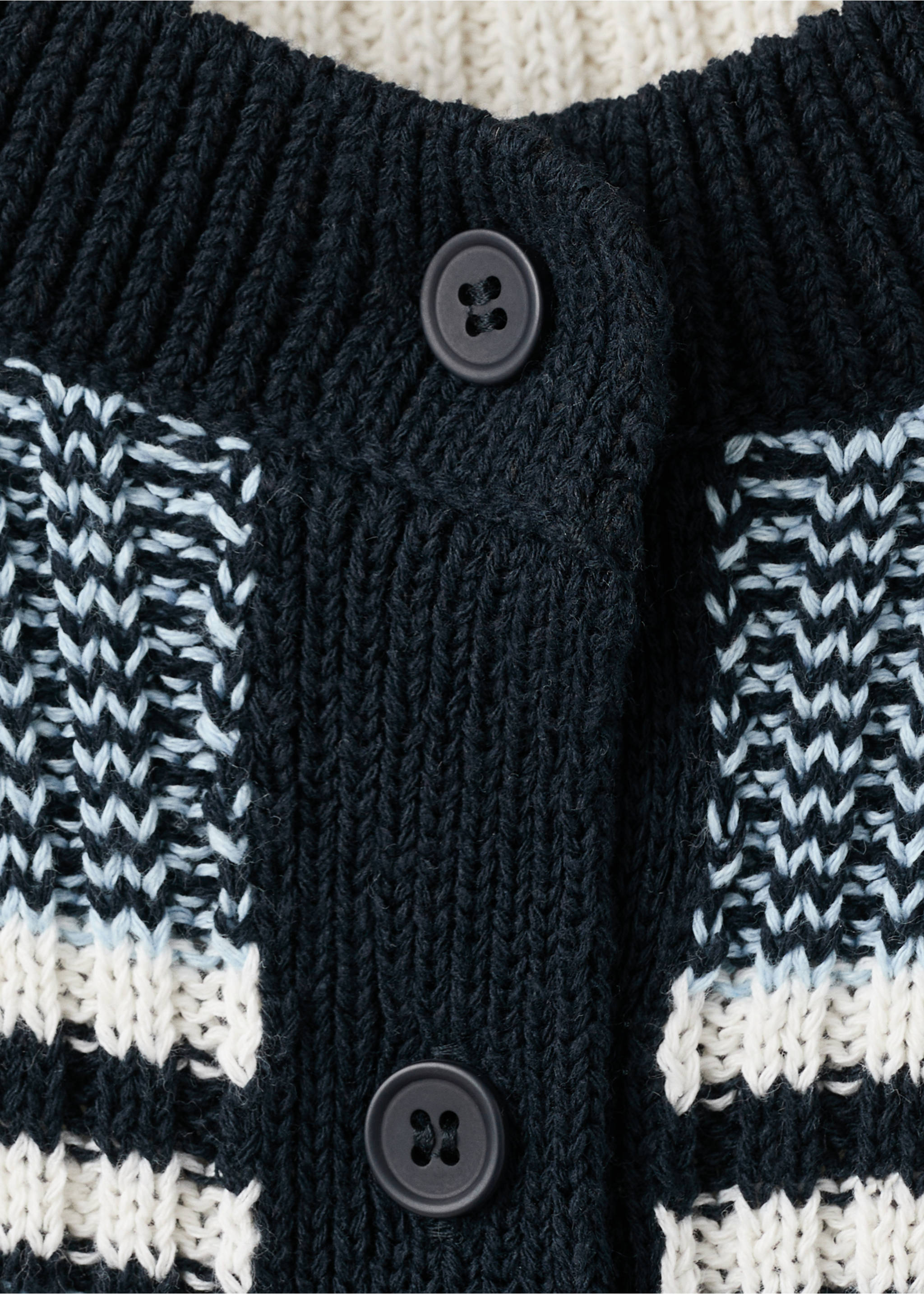 Strickcardigan mit Streifenmuster - Detail des Artikels 8, Blau. Ref: 27034099-00.