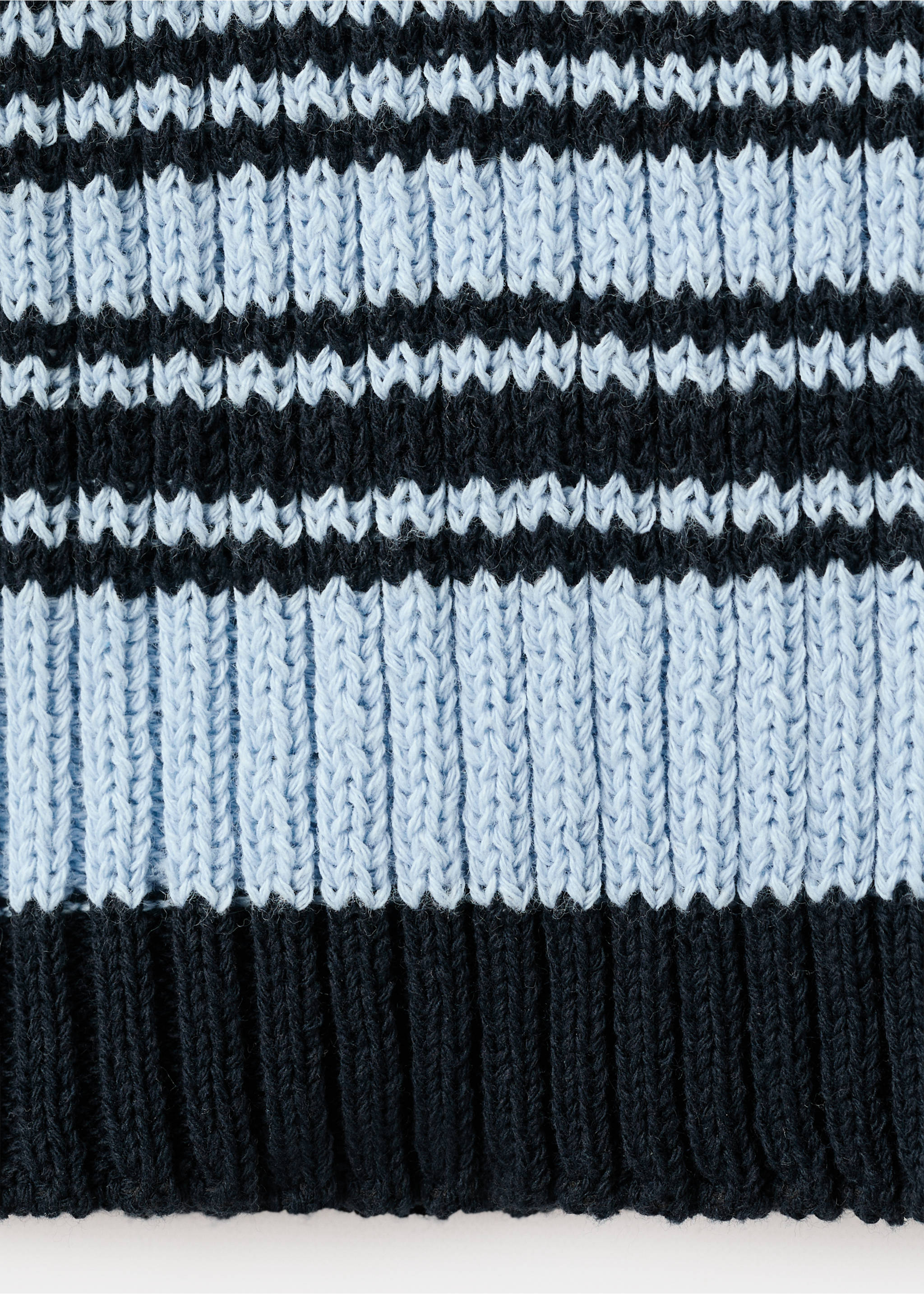 Strickcardigan mit Streifenmuster - Detail des Artikels 0, Blau. Ref: 27034099-00.