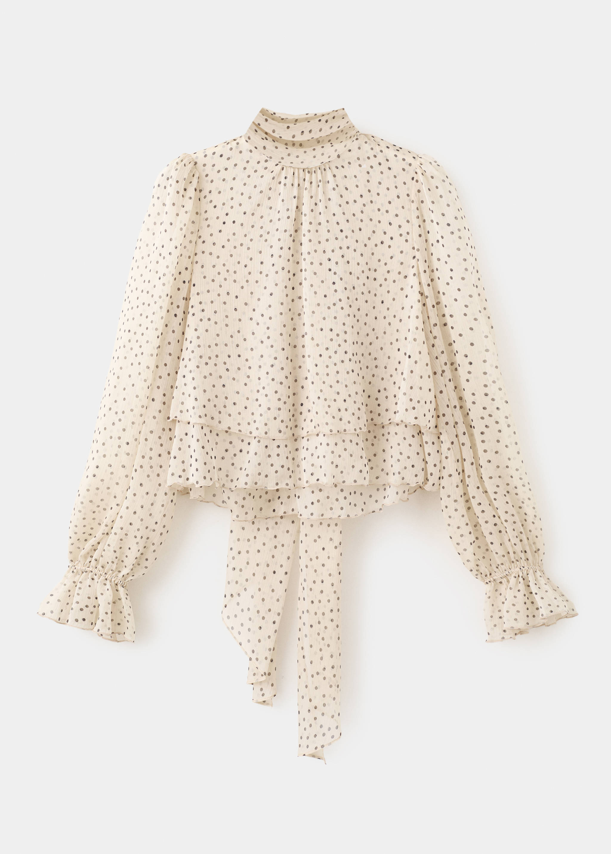 Bow polka-dot blouse - Article without model