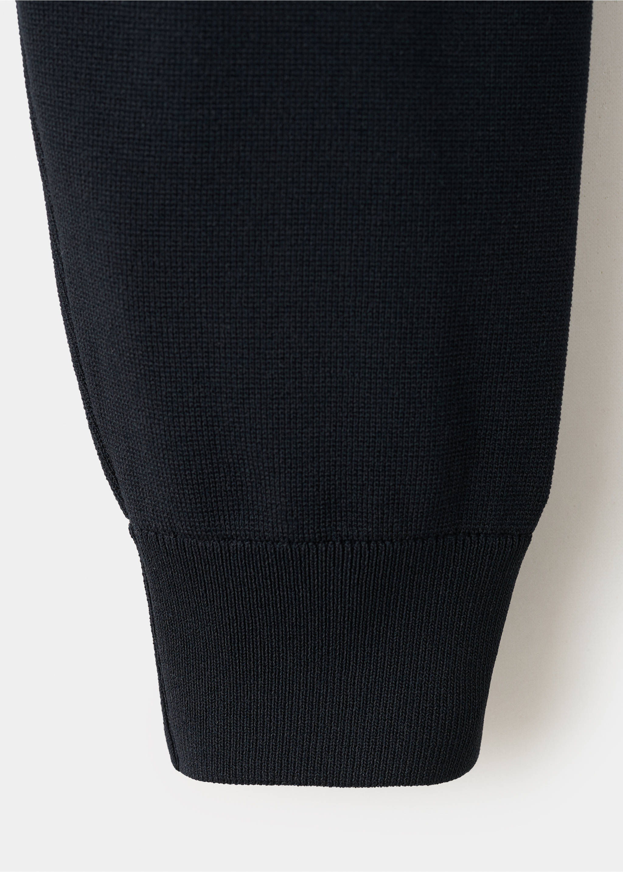 Veste bomber en maille combinée - Détail de l'article 0, Bleu marine. Ref: 27034429-00.