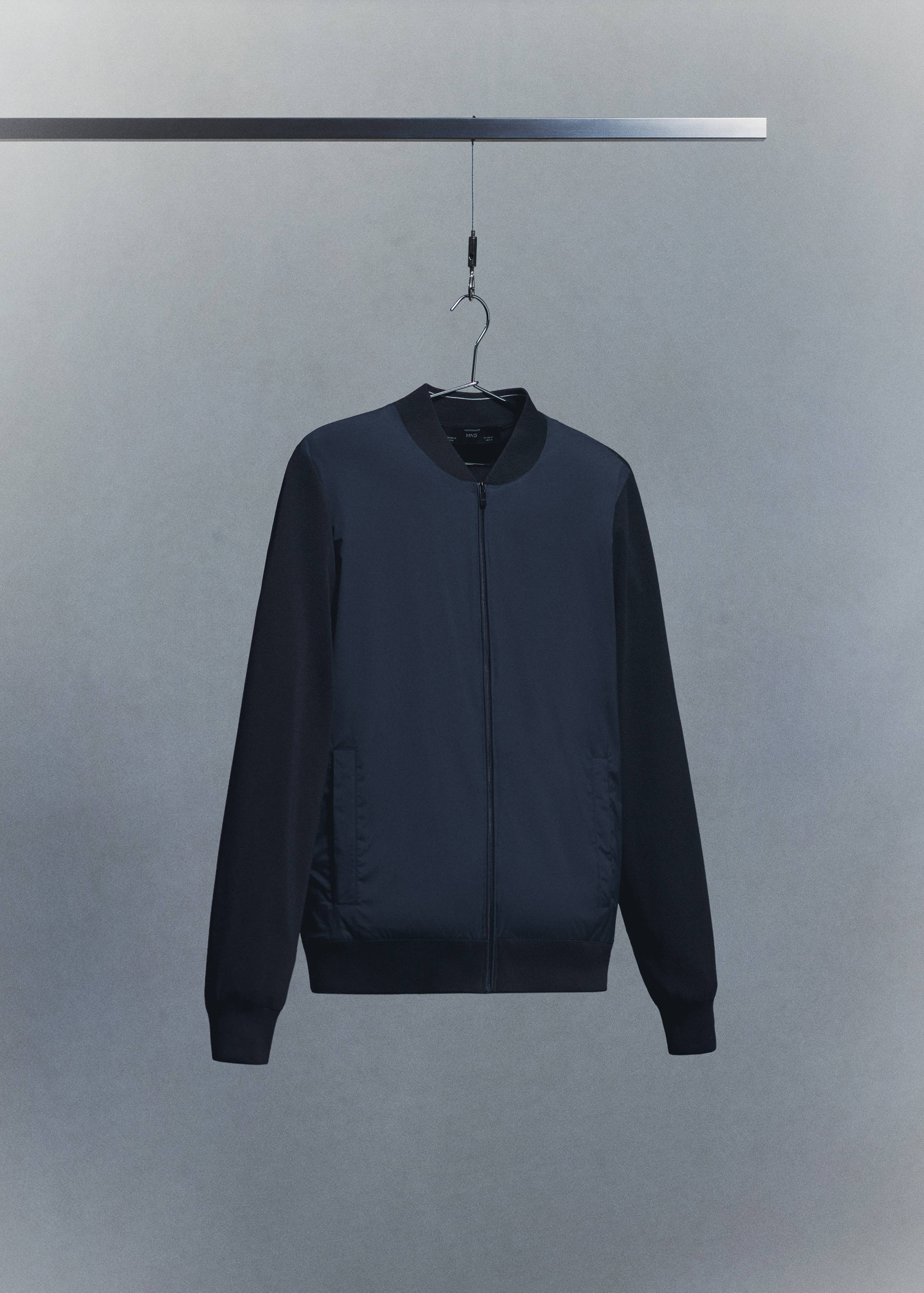 Veste bomber en maille combinée - Détail de l'article 9