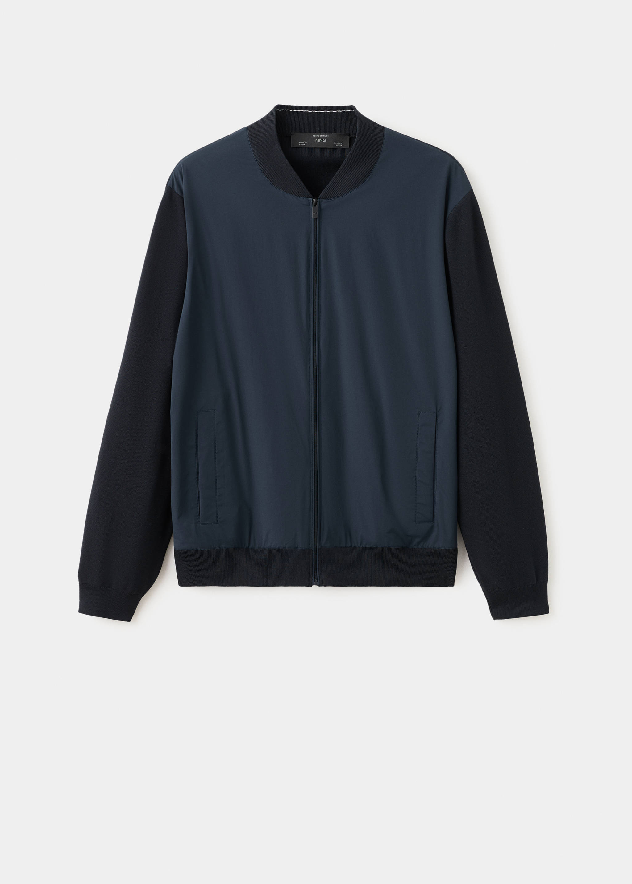 Veste bomber en maille combinée - Article sans modèle