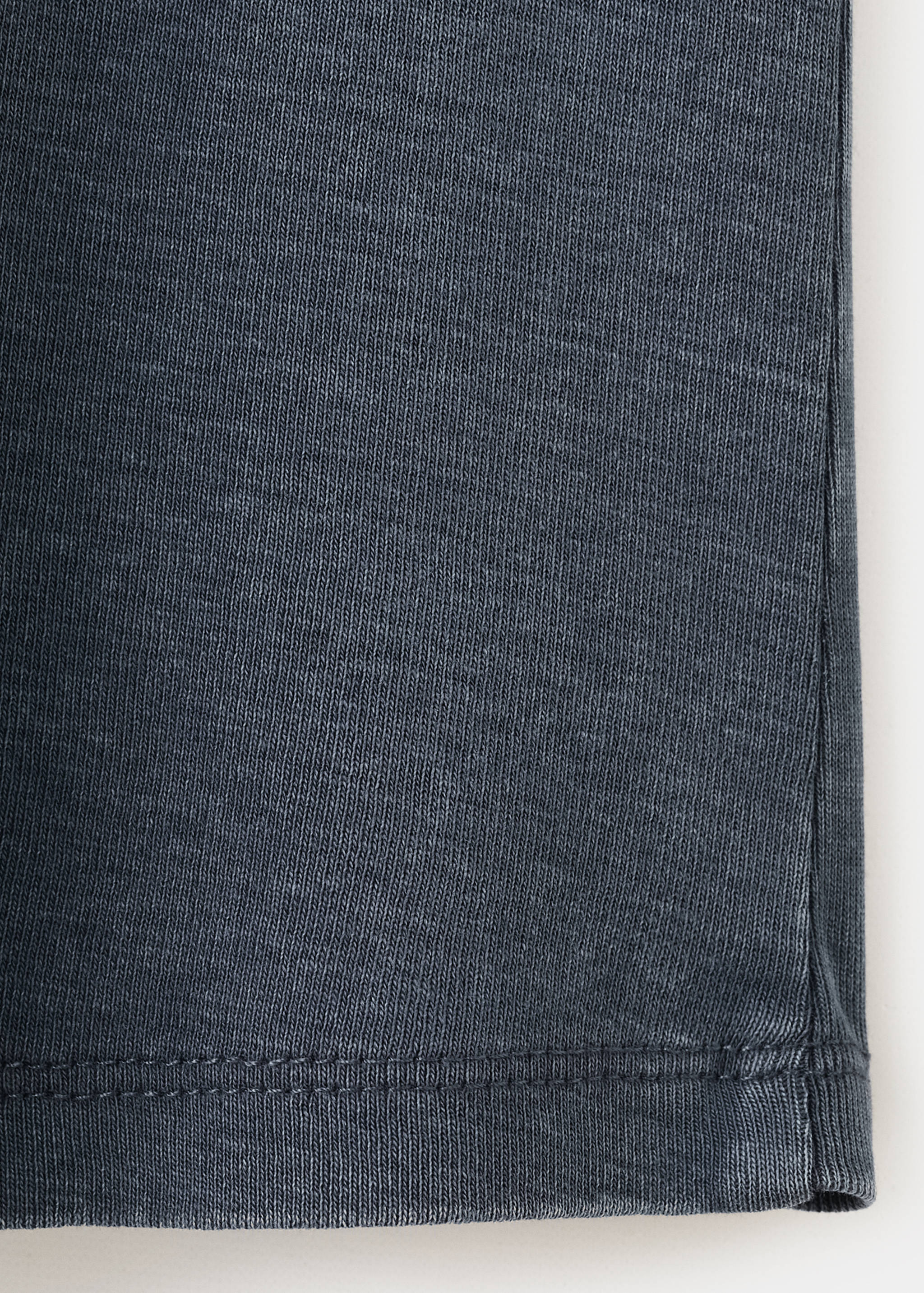 Washed-effect cotton t-shirt - Details of the article 0
