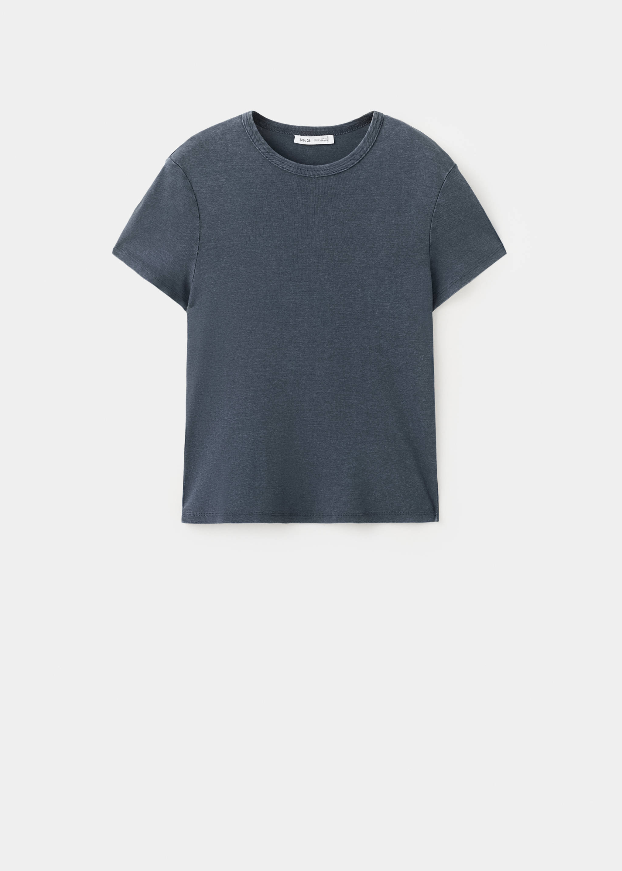 Washed-effect cotton t-shirt - Article without model