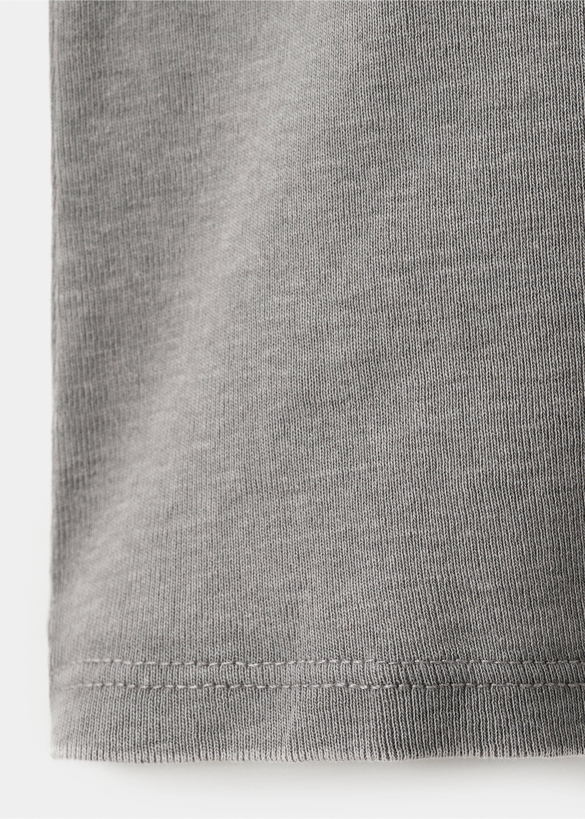 Washed-effect cotton t-shirt - Details of the article 0, Grey. Ref: 27035824-00.