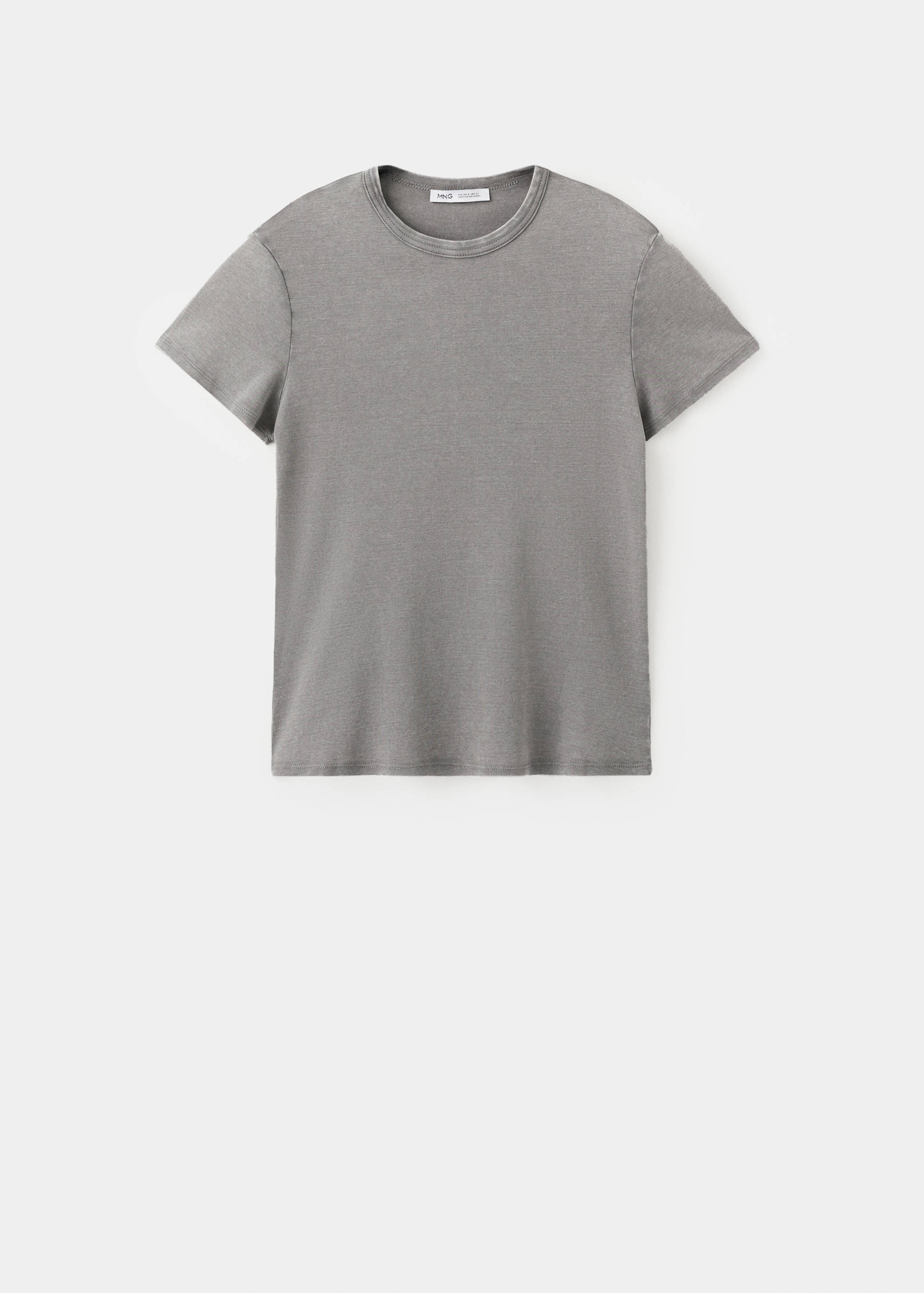 Washed-effect cotton t-shirt - Article without model