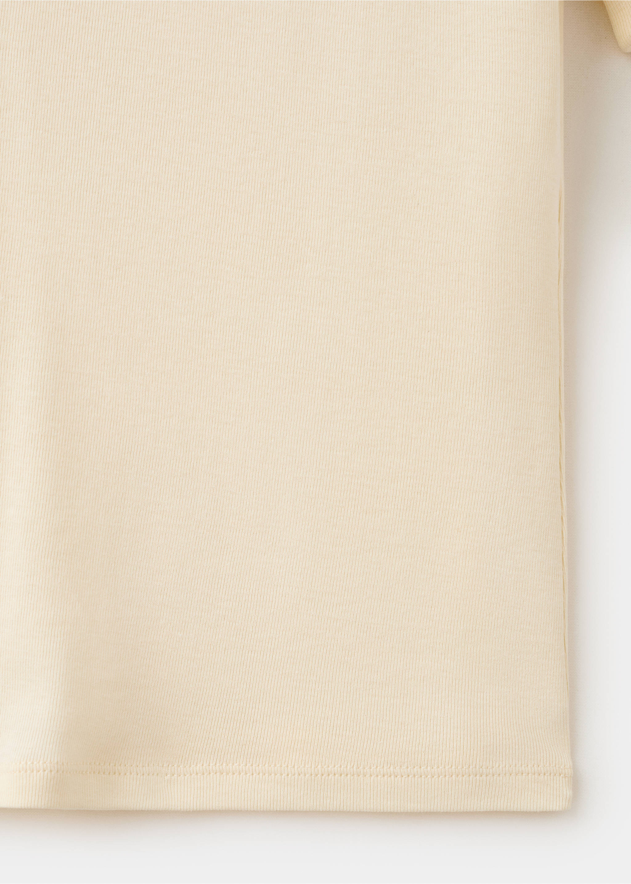 Tailliertes Kurzarm-T-Shirt - Detail des Artikels 0, Cremeweiß. Ref: 27035998-00.