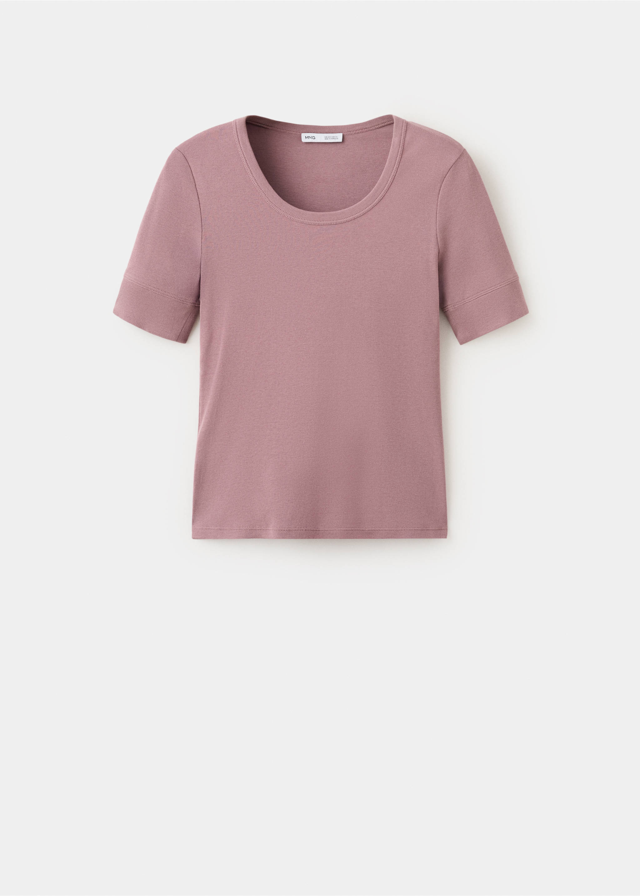 Tailliertes Kurzarm-T-Shirt - Artikel ohne Model, Helllila/Pastelllila. Ref: 27035998-00.