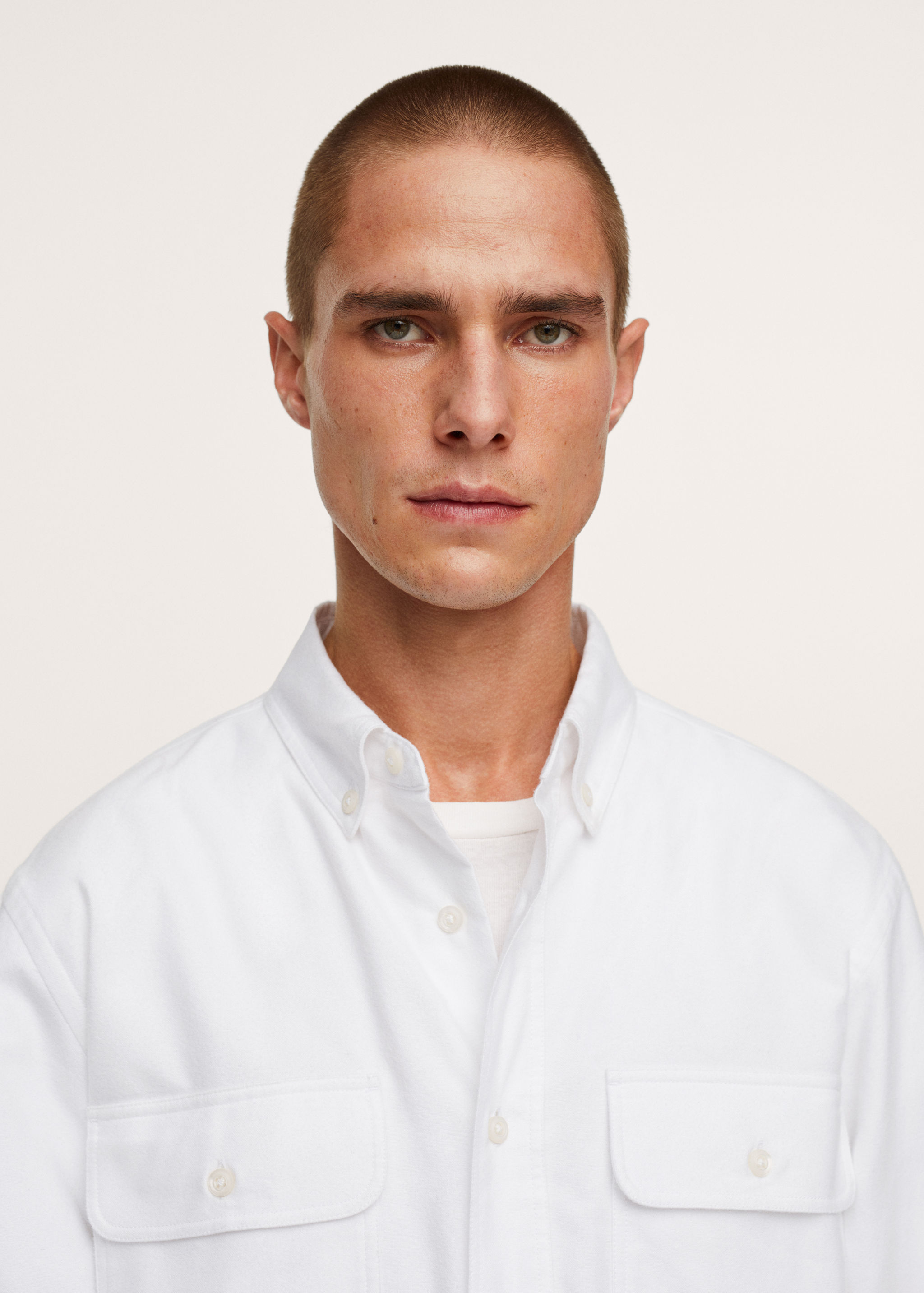 Chest-pocket cotton shirt - Details of the article 1