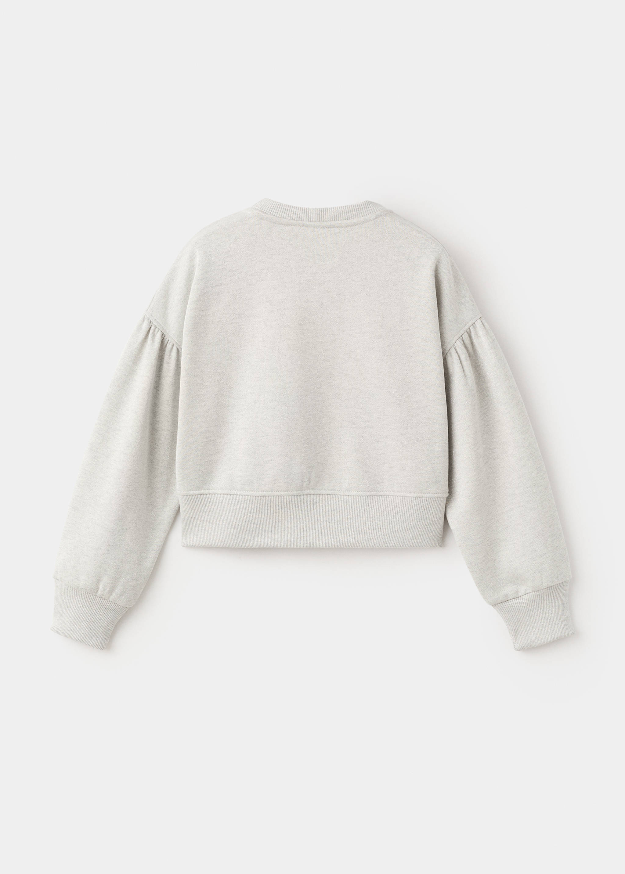 Sweatshirt mit Lurex und sternförmiger Strass-Applikation - Rückseite des Artikels