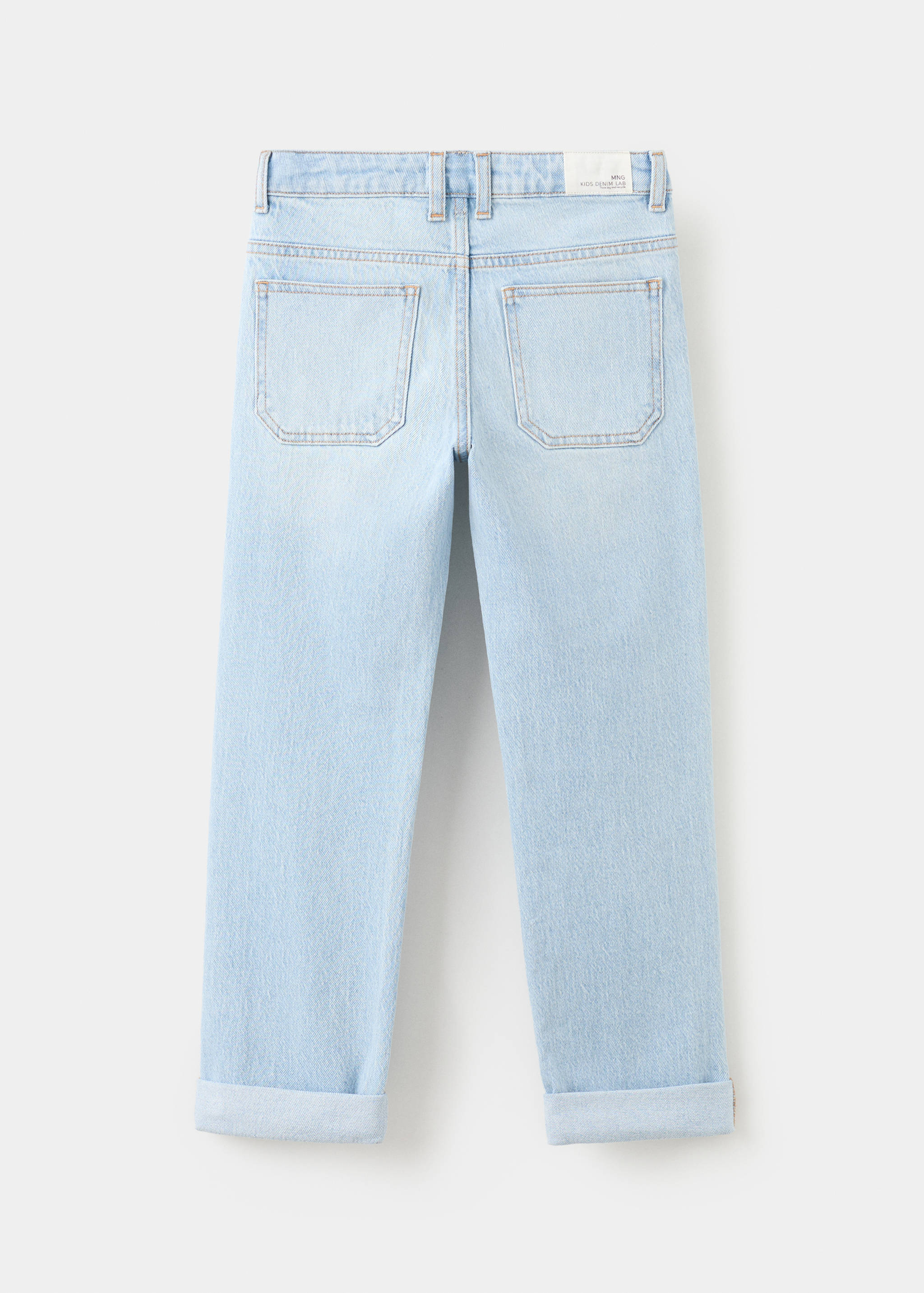 Gerade Jeans mit Umschlag - Rückseite des Artikels