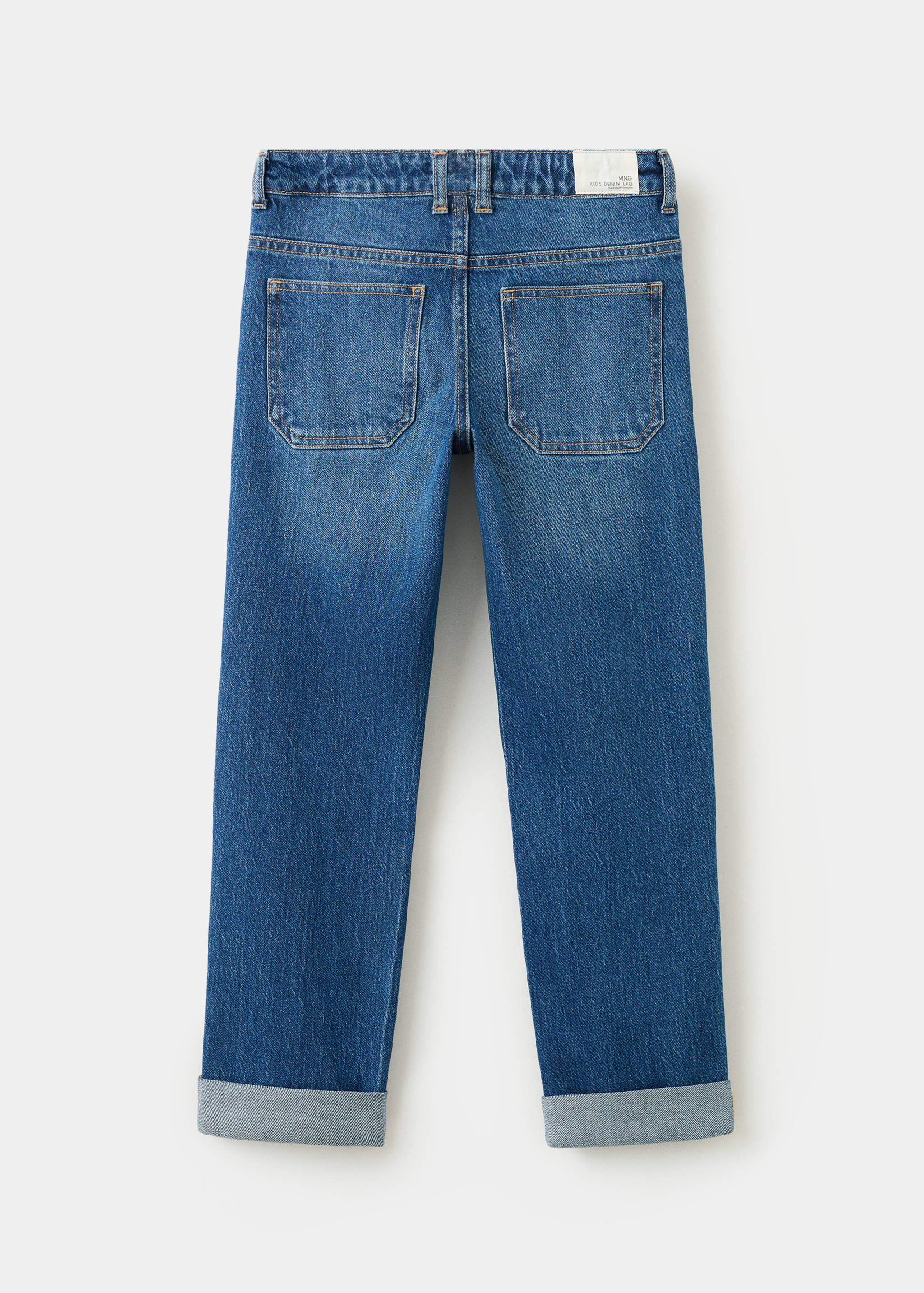 Gerade Jeans mit Umschlag - Rückseite des Artikels