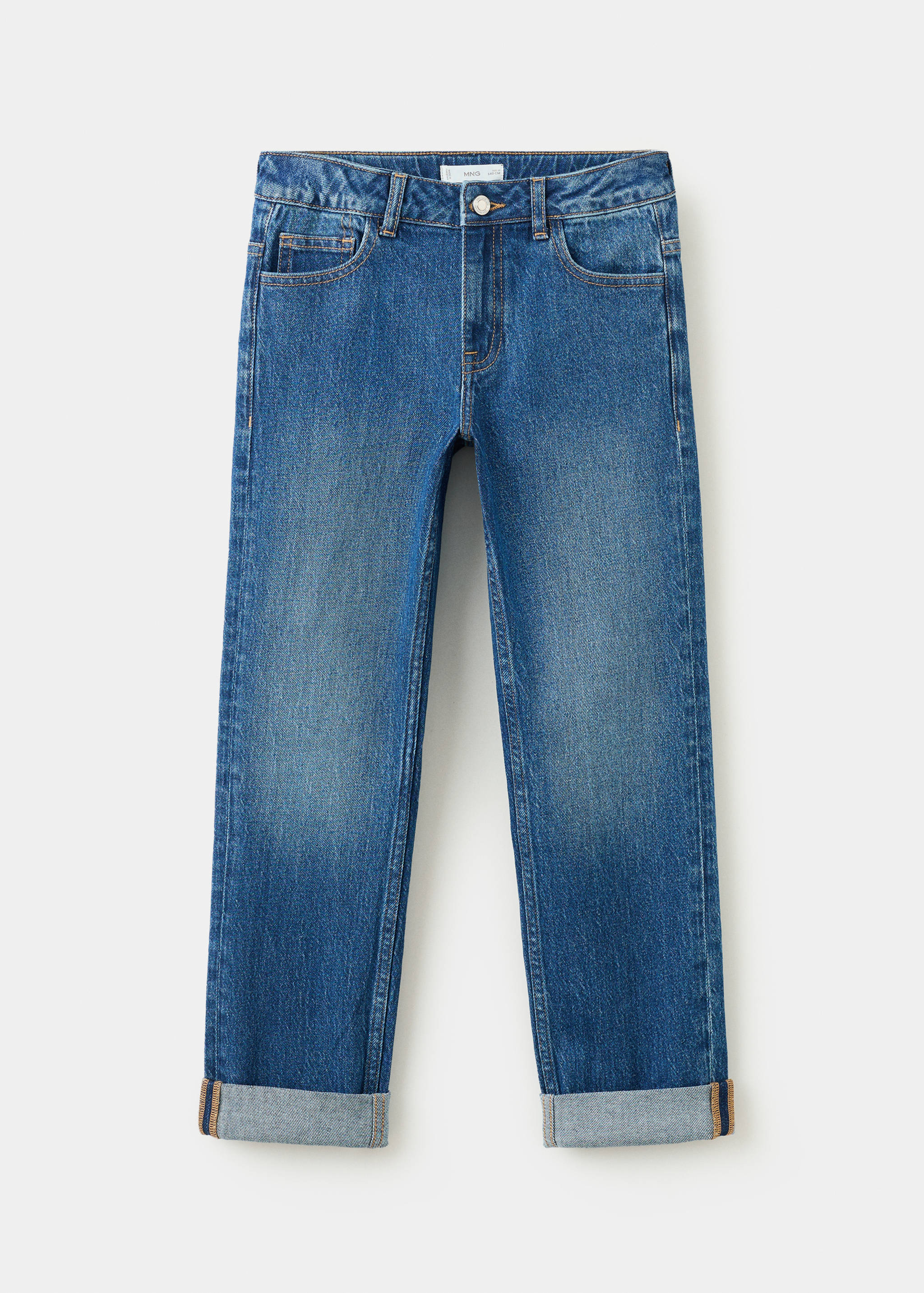 Gerade Jeans mit Umschlag - Artikel ohne Model