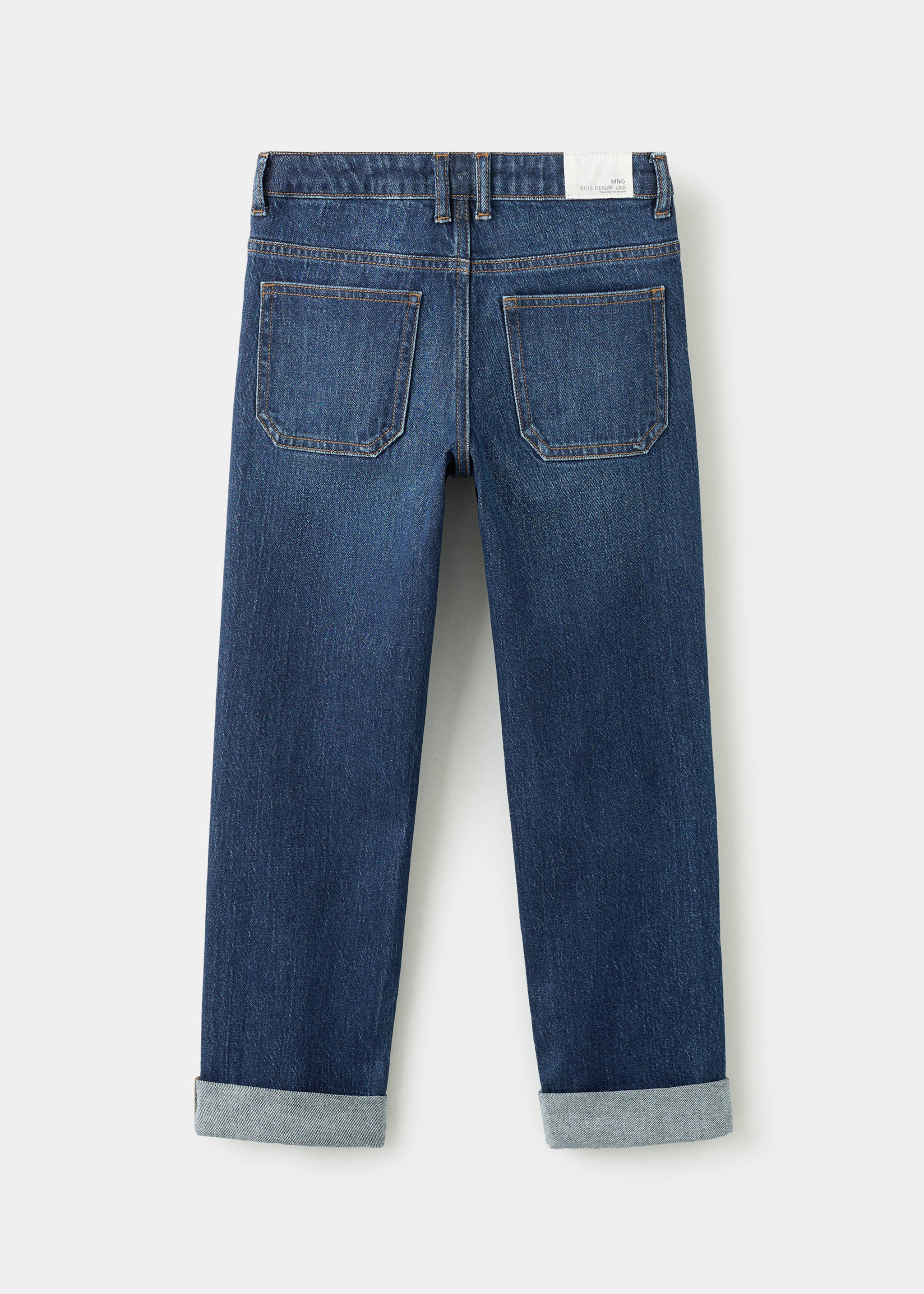 Gerade Jeans mit Umschlag - Rückseite des Artikels