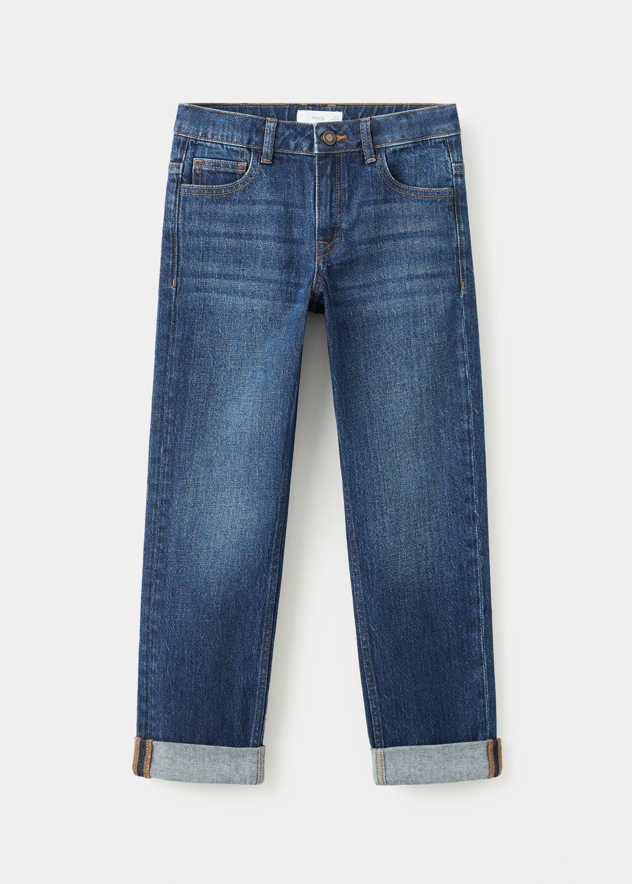 Gerade Jeans mit Umschlag - Artikel ohne Model