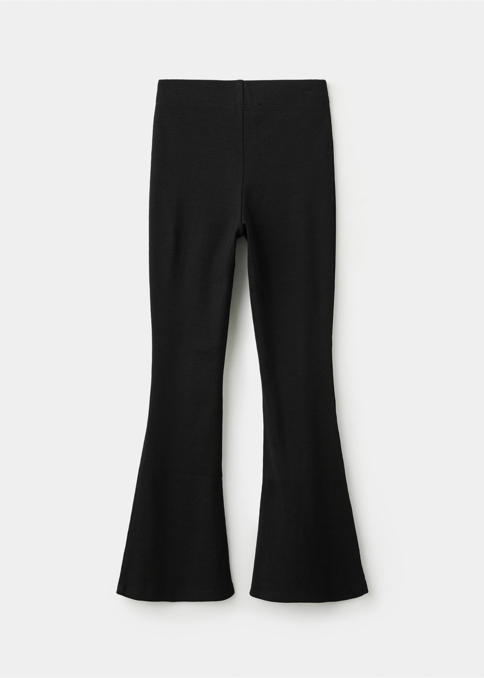 Flared-Leggings aus Baumwolle - Rückseite des Artikels, Schwarz. Ref: 27041272-00.