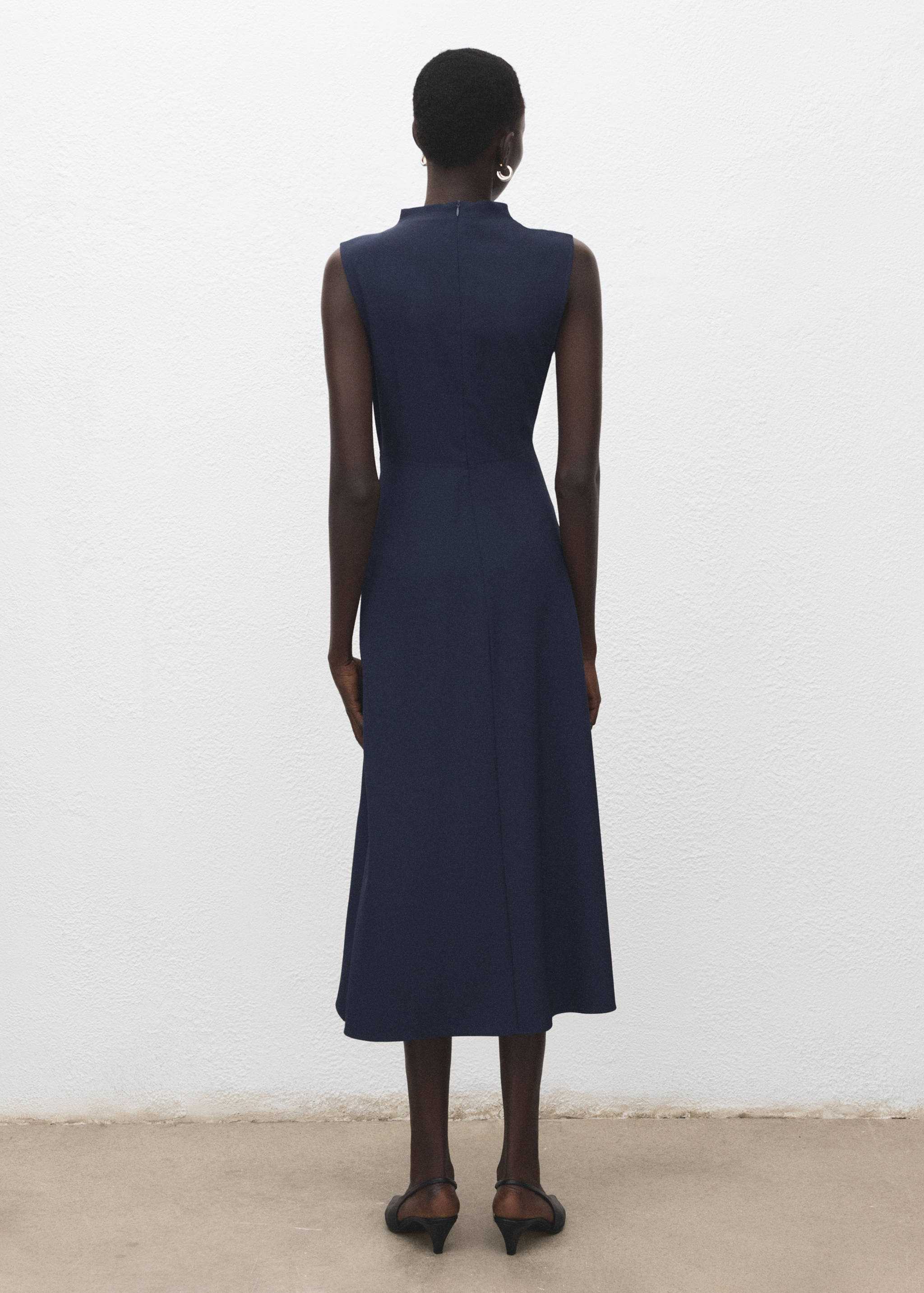 A-line dress with metal embellishment - Reverse of the article