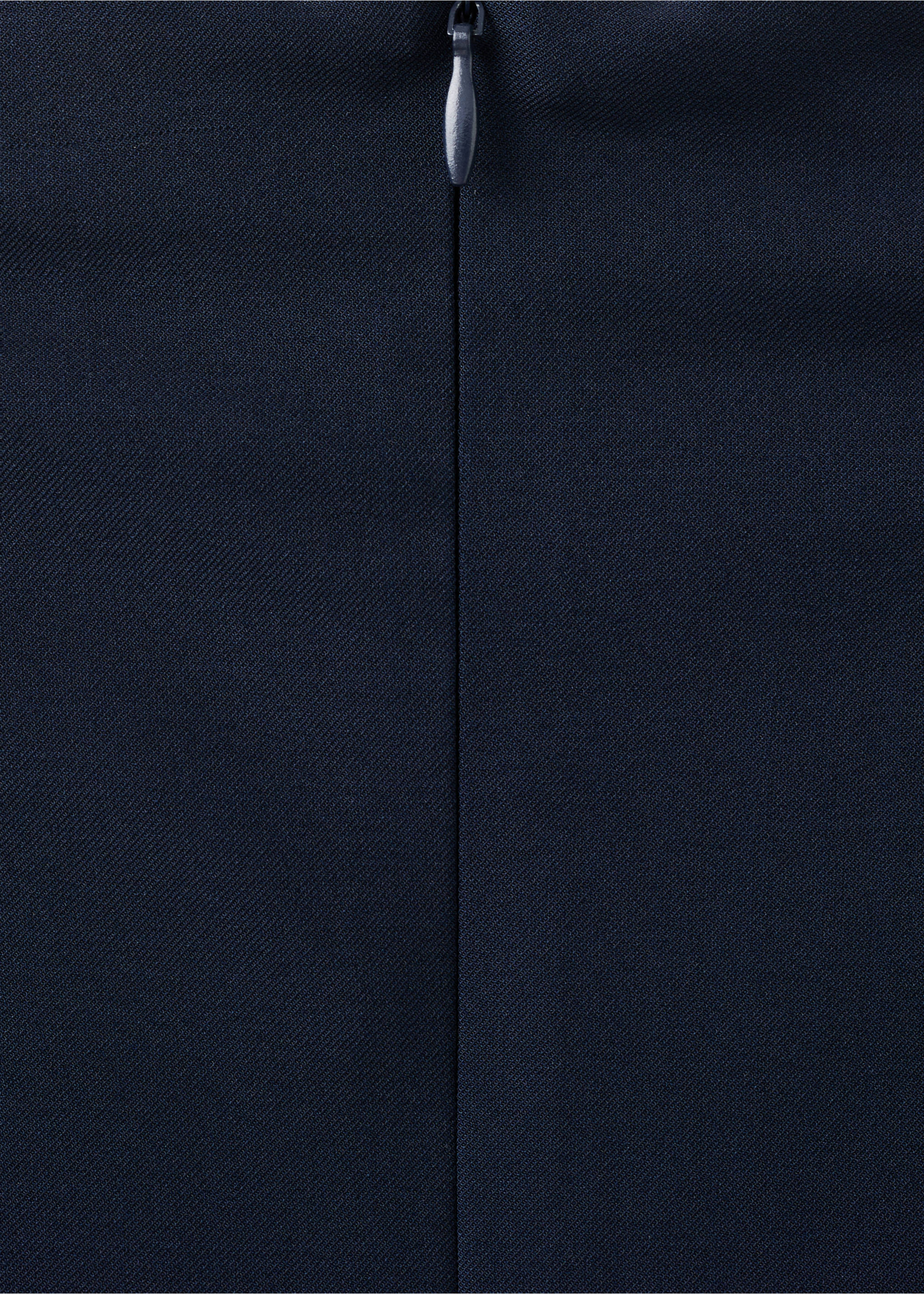 A-line dress with metal embellishment - Details of the article 0, Dark Navy. Ref: 27041277-00.