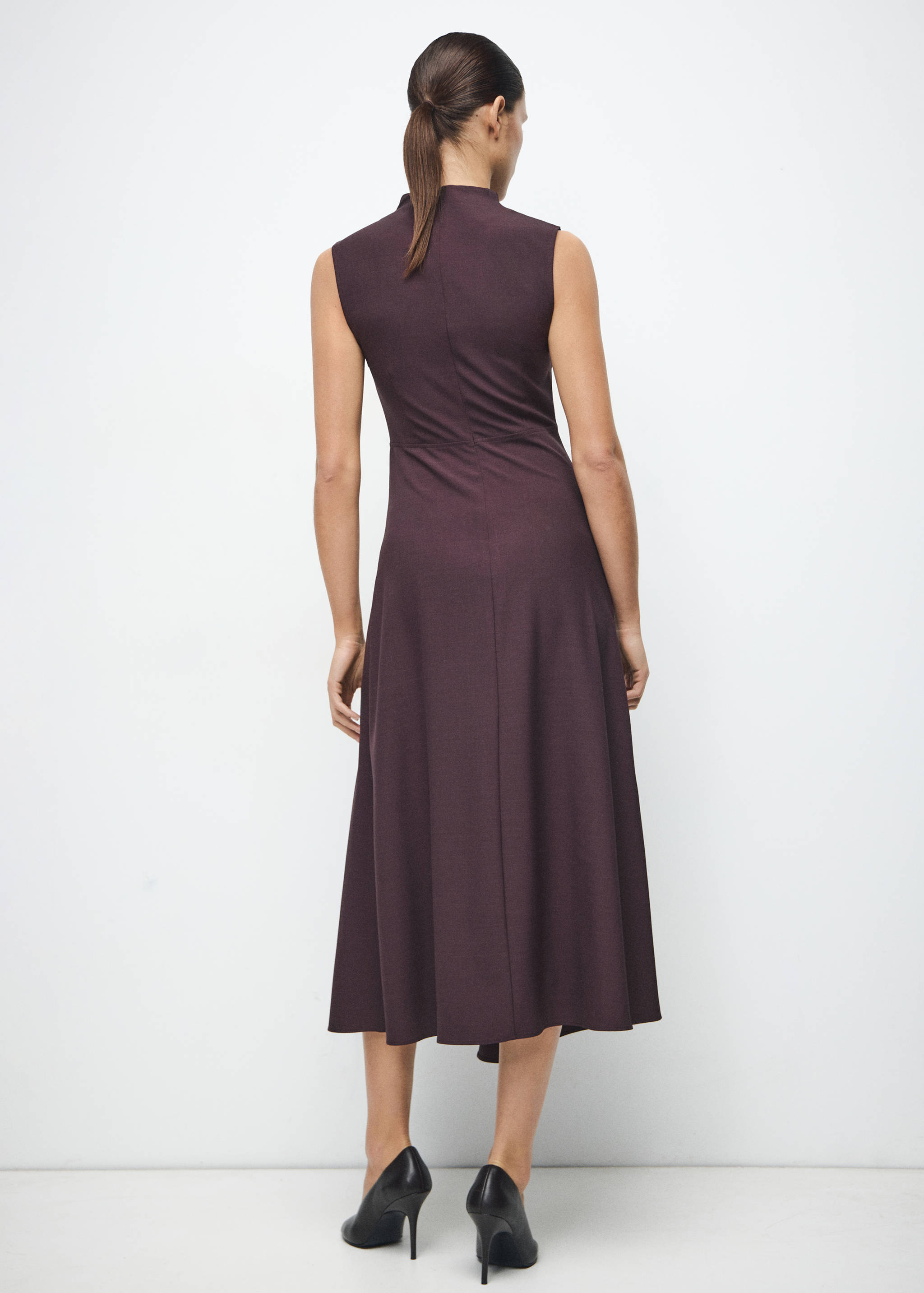 A-line dress with metal embellishment - Reverse of the article