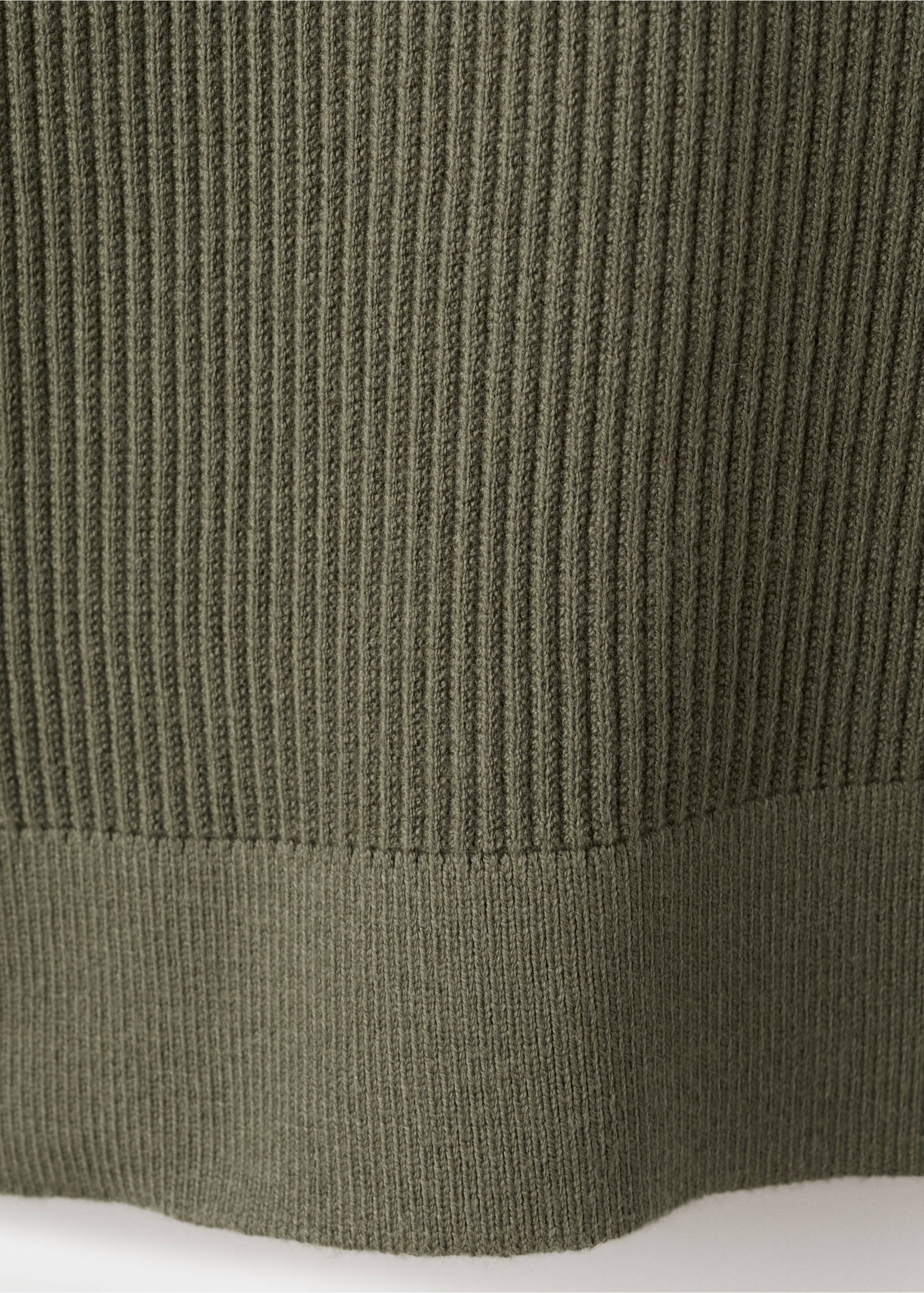 Close-up of olive green ribbed jersey texture., Olive Green. Ref: 27041283-00.