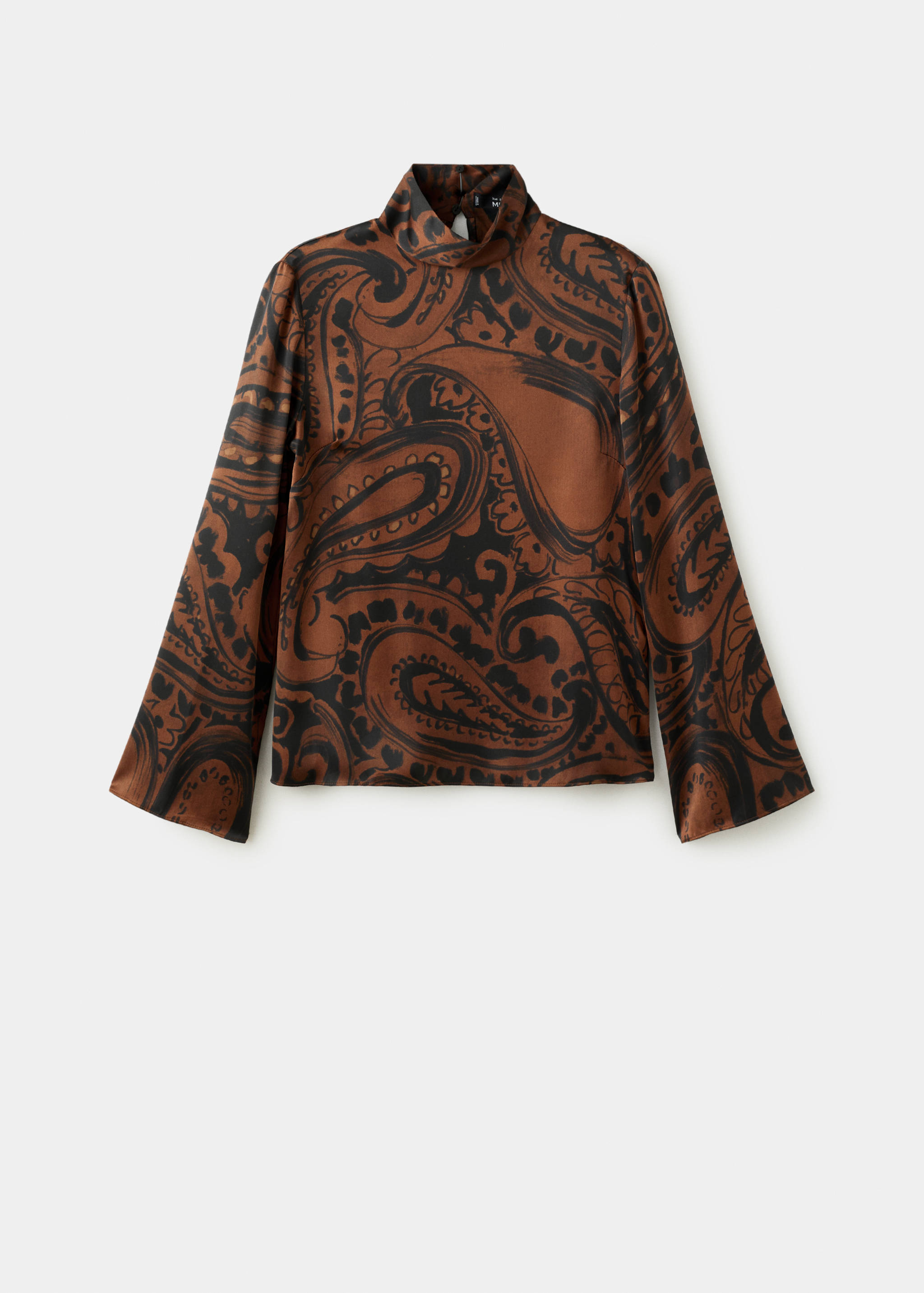 Paisley-print satin blouse - Article without model