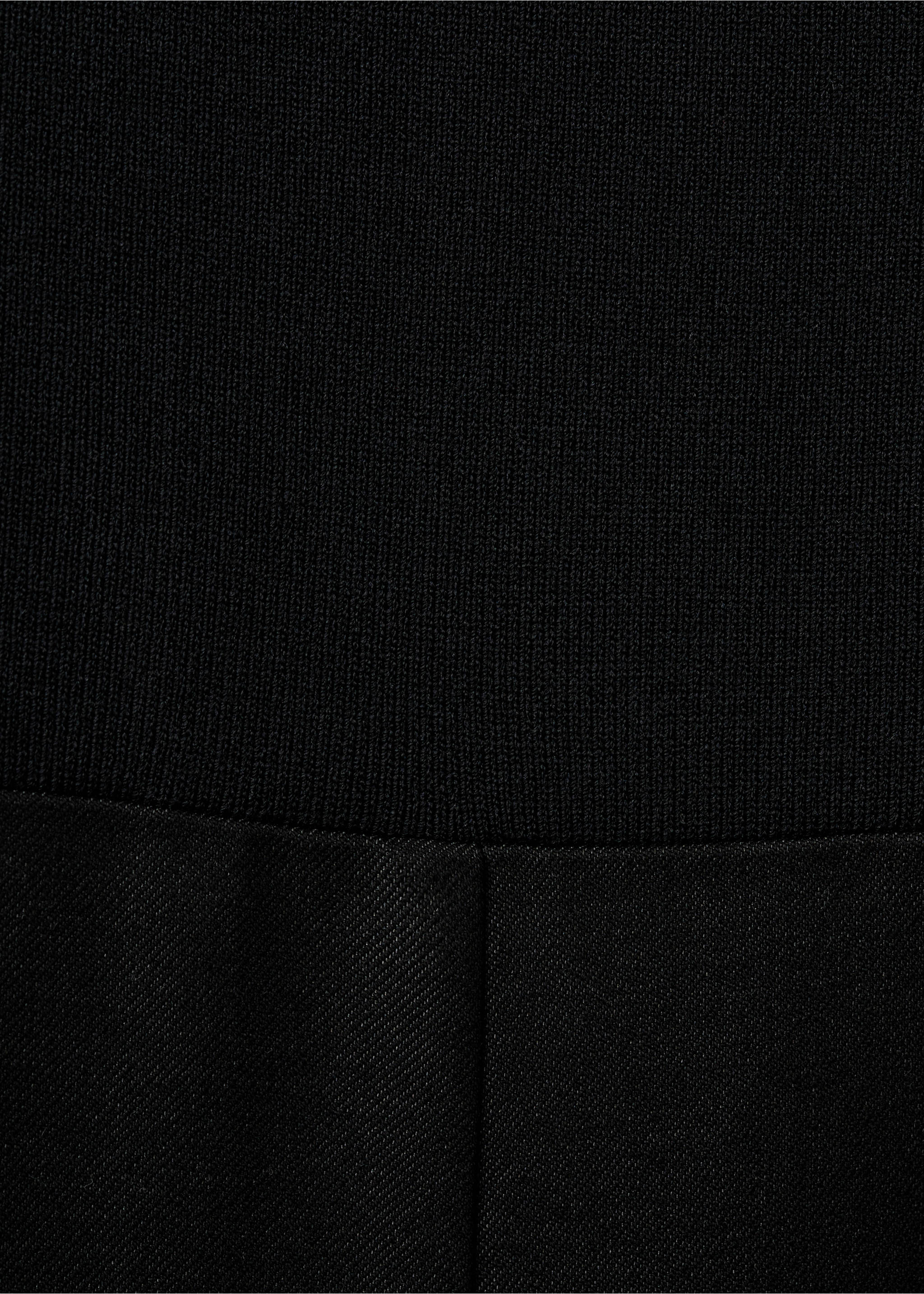 Contrast-bodice long jumpsuit - Details of the article 0, Black. Ref: 27044086-00.