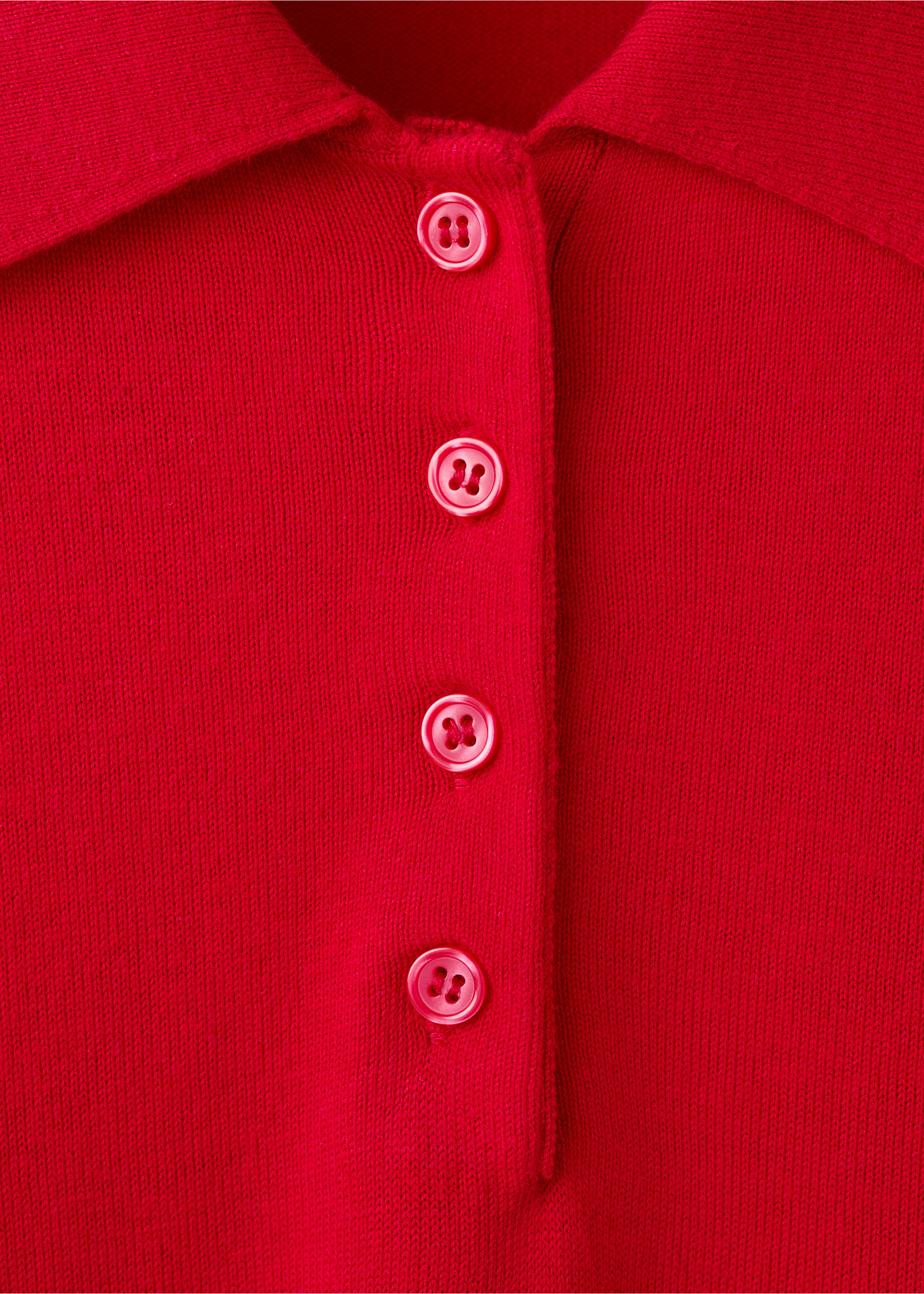 Jersei coll polo - Detall de l'article 8, Vermell. Ref: 27044087-00.