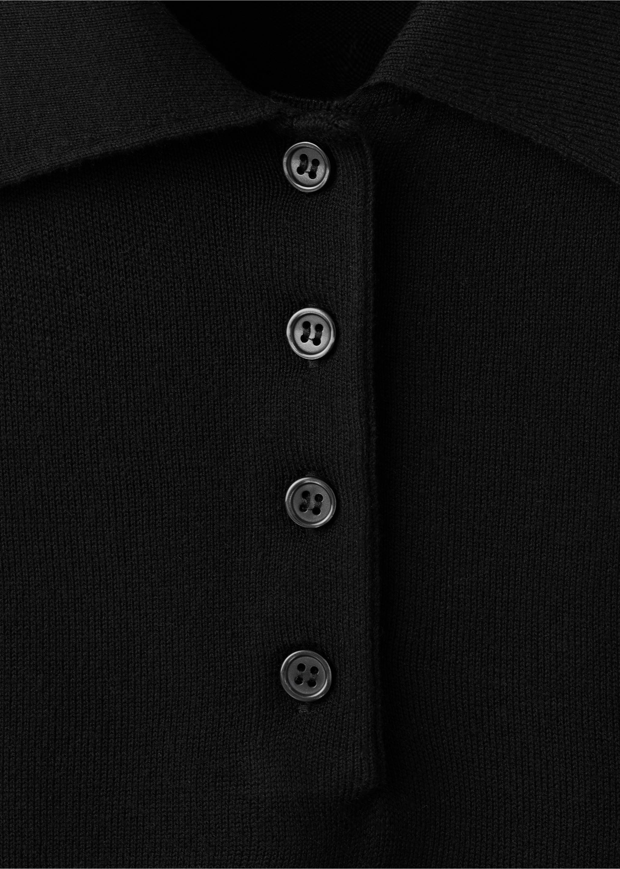 Polo neck sweater - Details of the article 8, Black. Ref: 27044087-00.