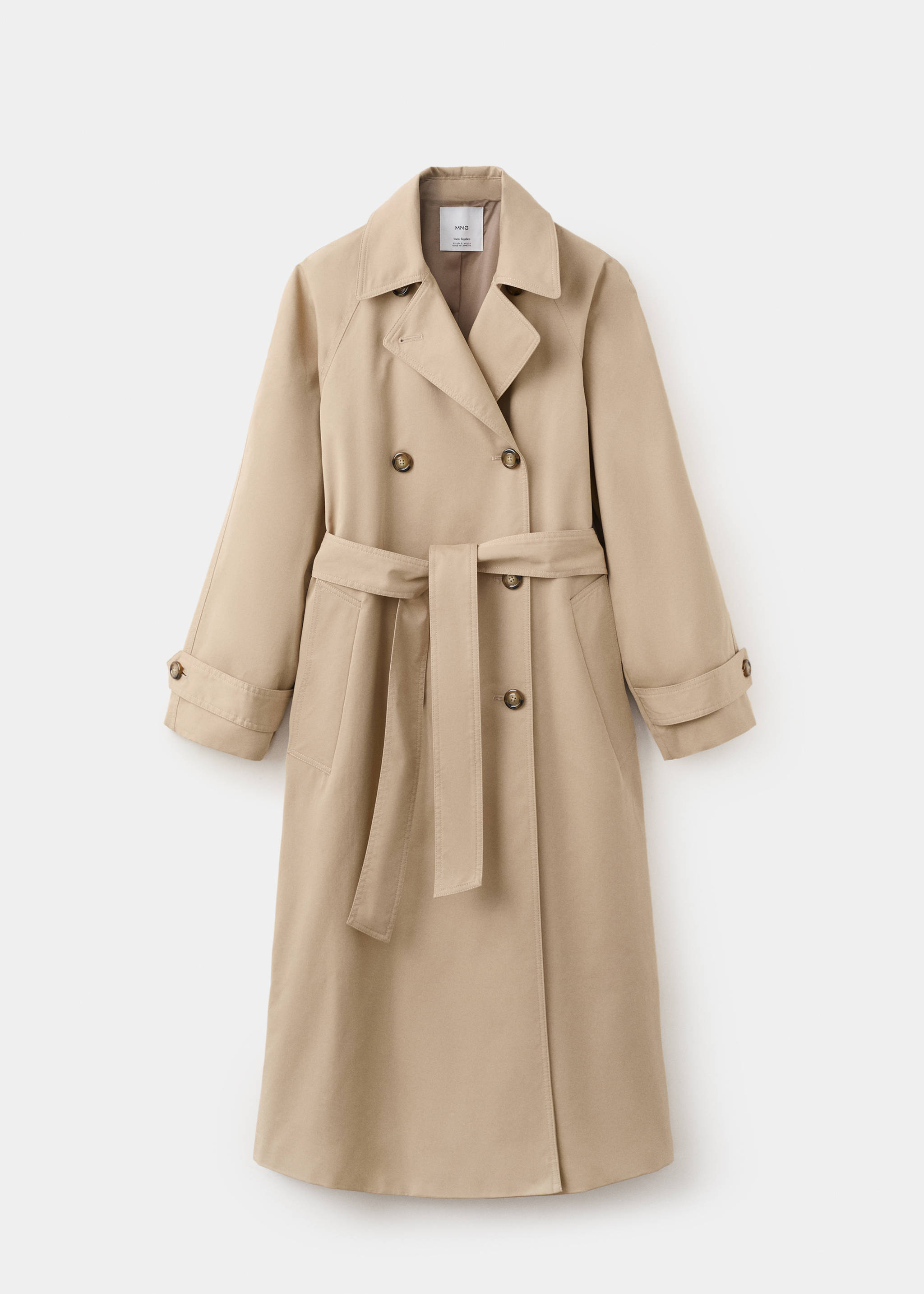 Long double-breasted trench coat - Article without model